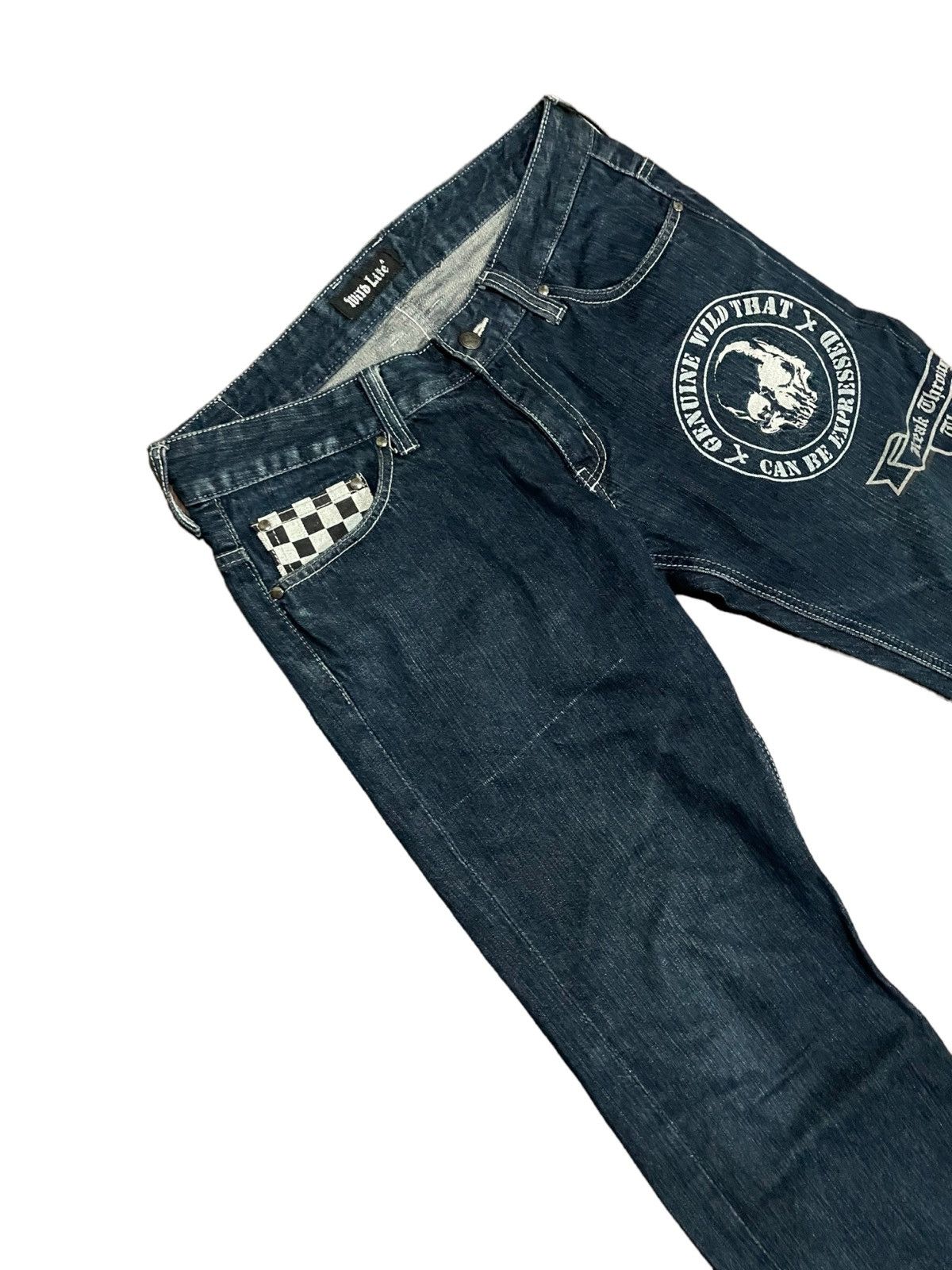 If Six Was Nine × Japanese Brand Japanese Wild Life Skull Jeans Size US 34 / EU 50 - 4 Thumbnail