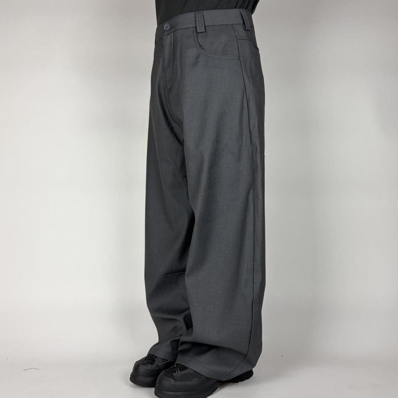 Other Grey Ultra Wide Balloon Suit Trousers Size US 34 / EU 50 - 2 Thumbnail