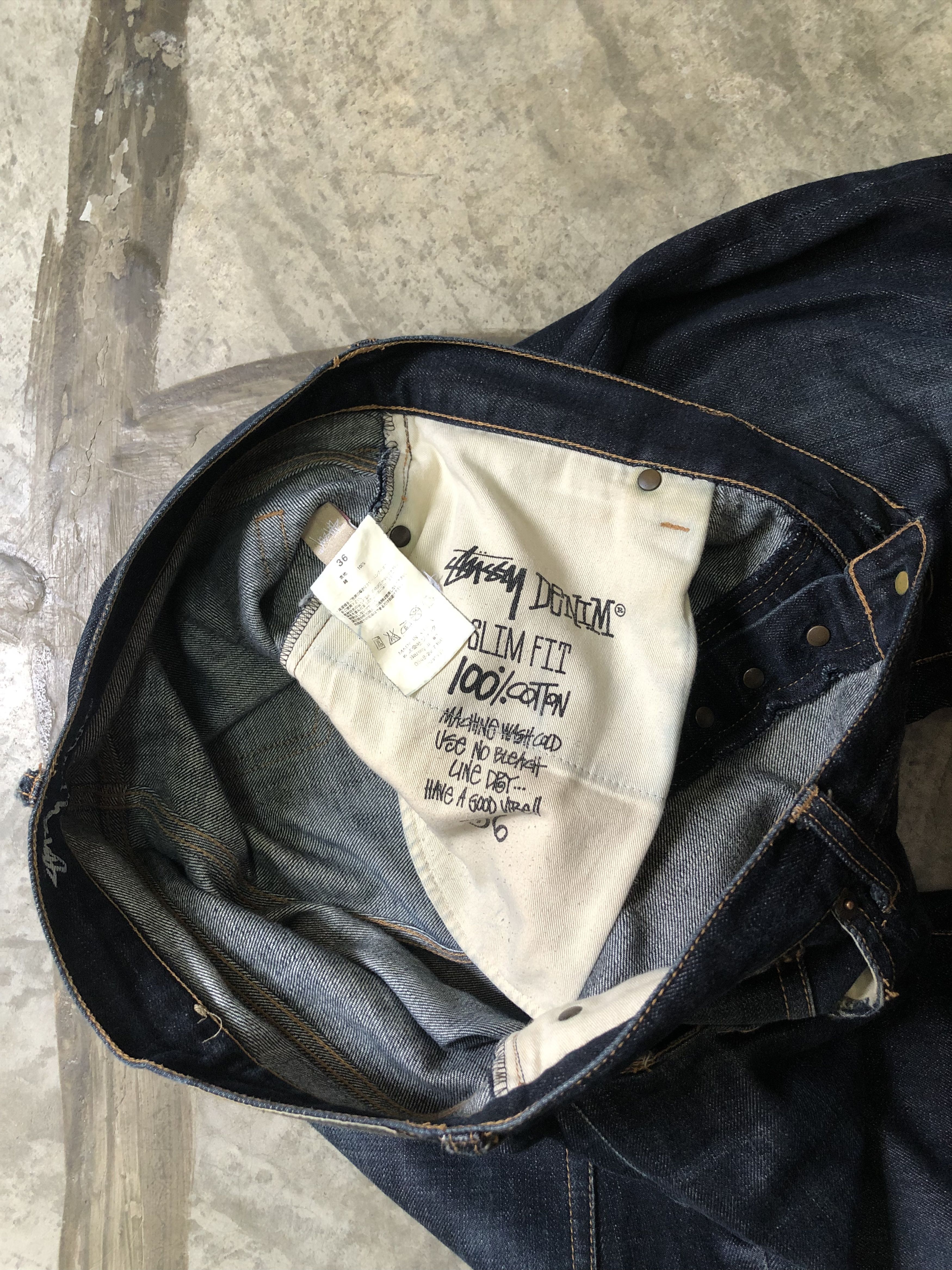 Stussy vintage stussy 2000s denim rough and rouged jeans Size US 36 / EU 52 - 3 Thumbnail