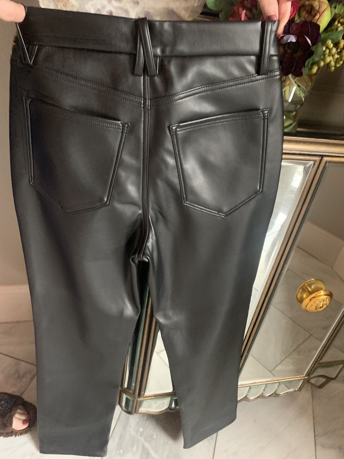 Good American Black Foux pants size 6/28 Size 28" / US 6 / IT 42 - 1 Thumbnail
