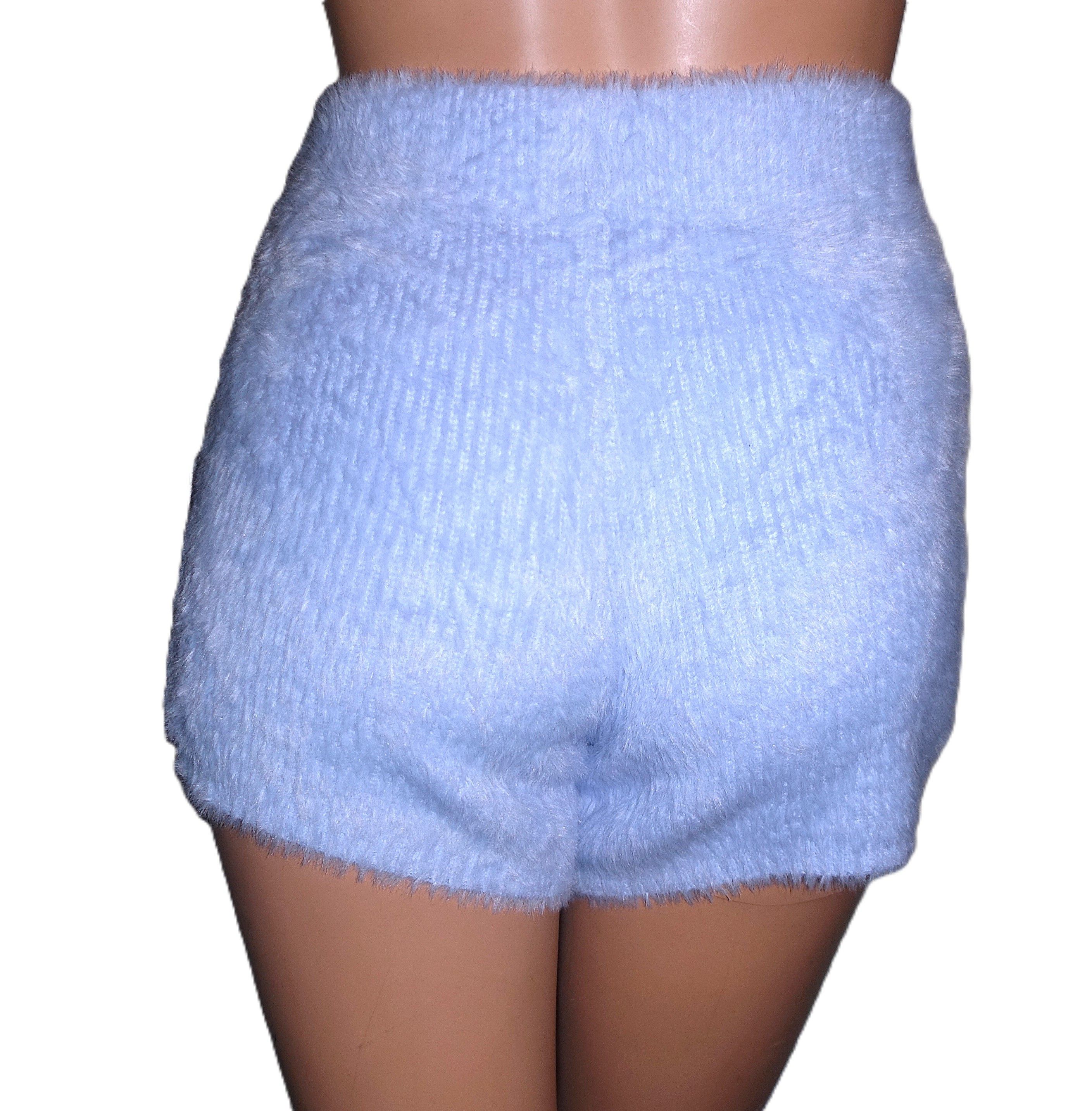 Other PJ Salvage Baby Blue Furry Pajama Shorts XS NWT Size 24" / US 00 / IT 34 - 5 Thumbnail