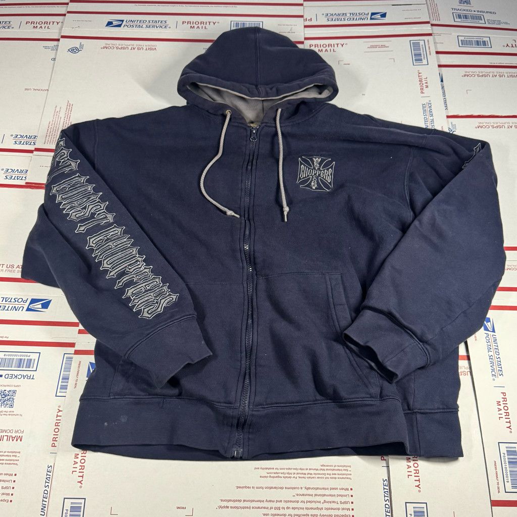 West Coast Choppers パーカー ネイビー　XL WCC OG ATX ZIP HOODY NAVY BLUE – West Coast Choppers
