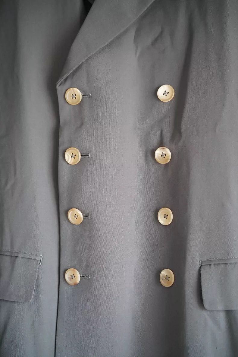 Yohji Yamamoto Yohji Yamamoto Yohji Yamamoto Double-Breasted Jacket in Gr Size US M / EU 48-50 / 2 - 4 Thumbnail
