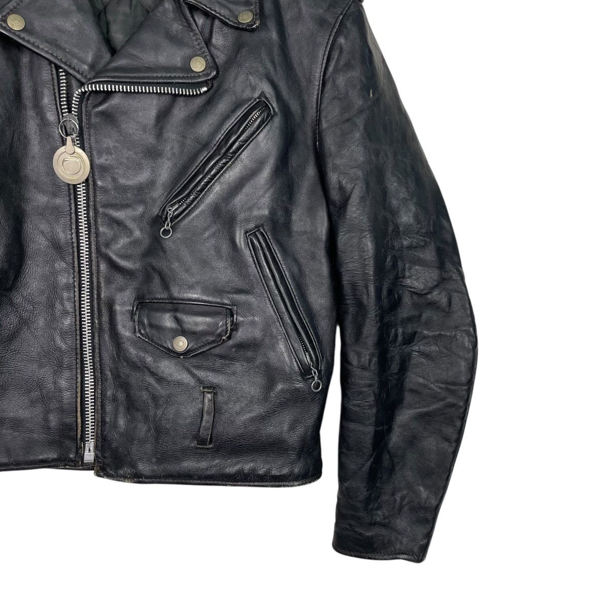 Schott 80s Schott Perfecto Double Colar Motorcycle Leather Jacket Size US S / EU 44-46 / 1 - 6 Thumbnail