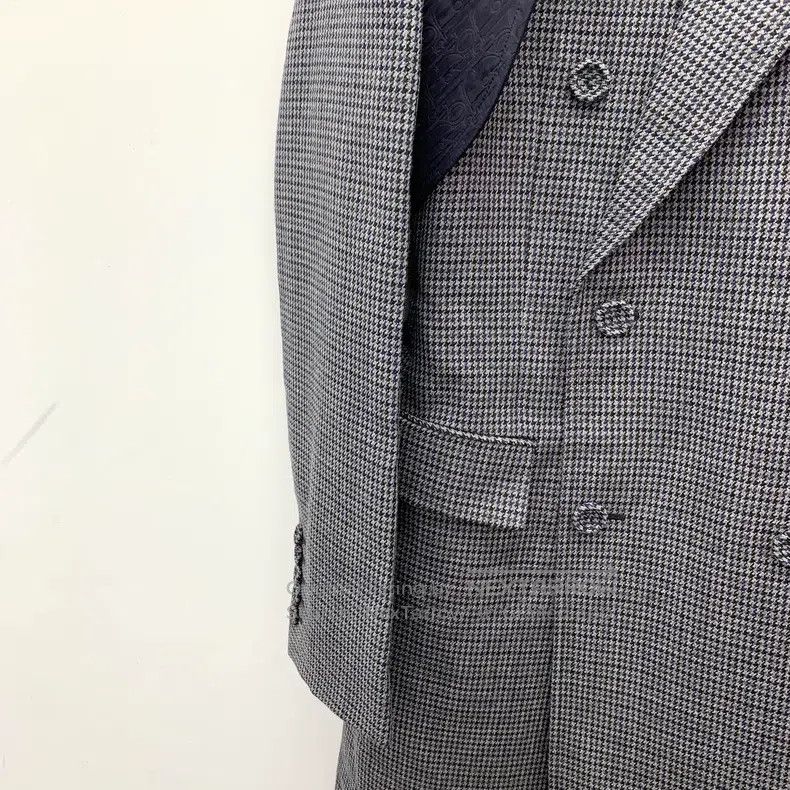 Dior Dior 22 dark gray checkered wool lapel double-breasted lon Size US S / EU 44-46 / 1 - 4 Thumbnail