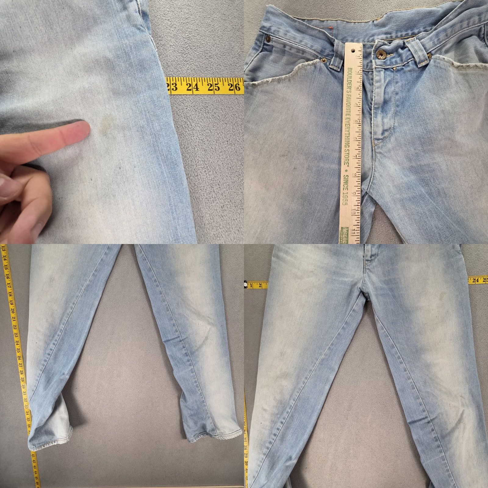Levi's Levis Jeans Mens Blue Light Wash Regular Twisted Flap 28x30 Inseam 30 Cotton Denim Z​ip Pockets Casual Tapered Size US 28 / EU 44 - 8 Thumbnail