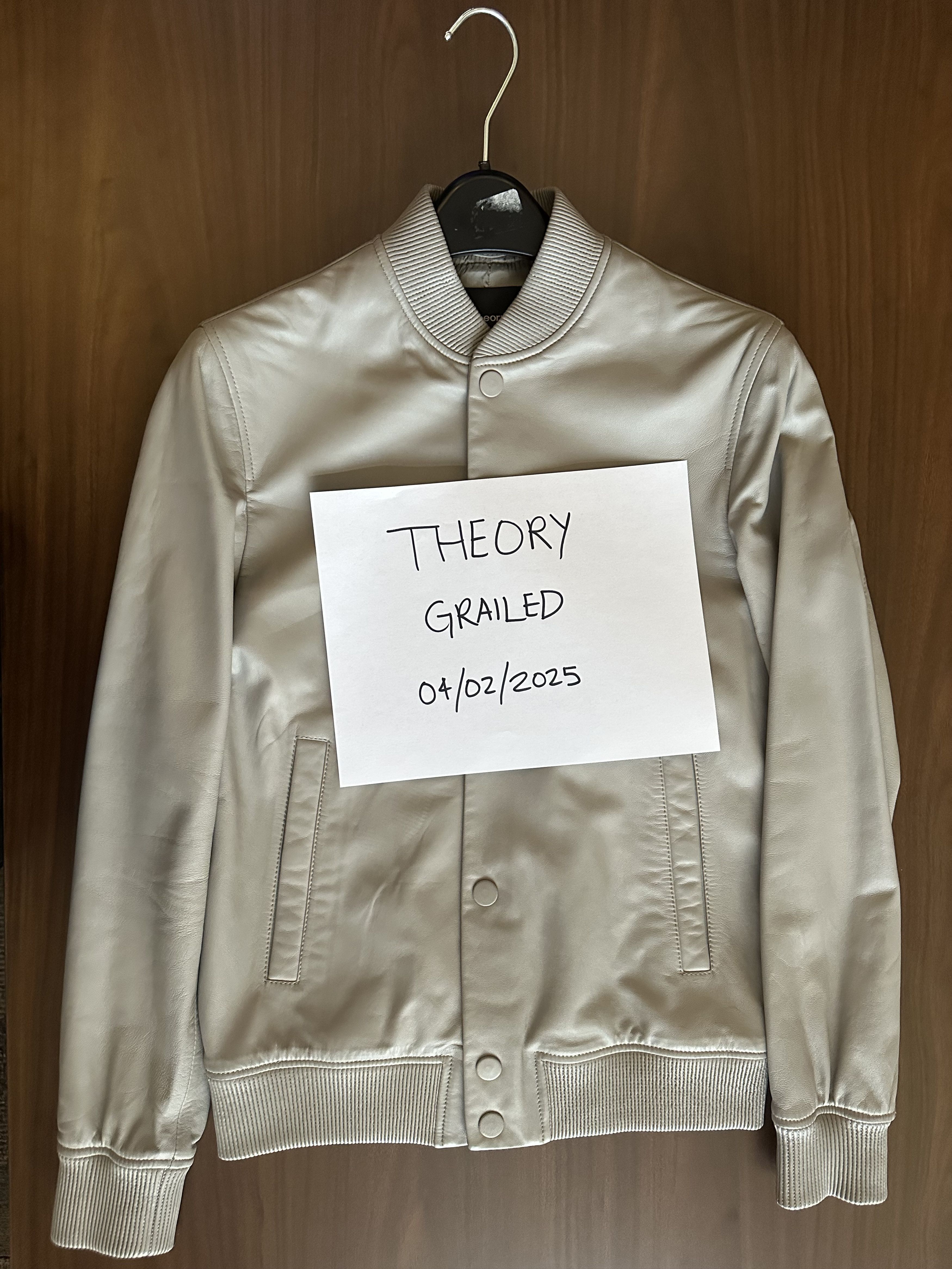 Theory Varsity Bomber Leather Jacket Size US XS / EU 42 / 0 - 19 Thumbnail