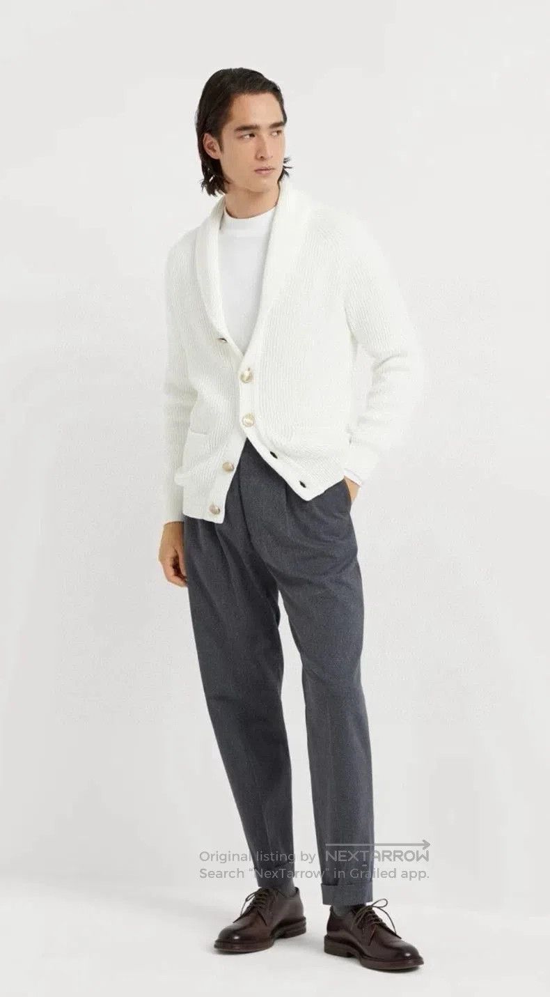 Brunello Cucinelli Brunello Cucinelli Gray Wool Flannel Trousers. Size US 30 / EU 46 - 5 Thumbnail