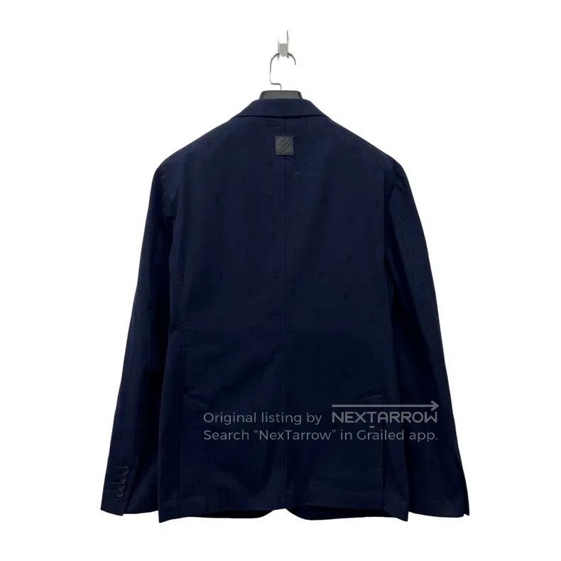 Louis Vuitton Louis Vuitton 24 Tyler Signature Navy Full Print blazer Size 54R - 2 Thumbnail