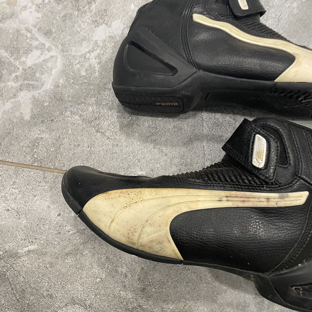 Japanese Brand Puma 90s flat bottes Moto Leather Boots Boxing Wrestling Size US 11 / EU 44 - 8 Thumbnail