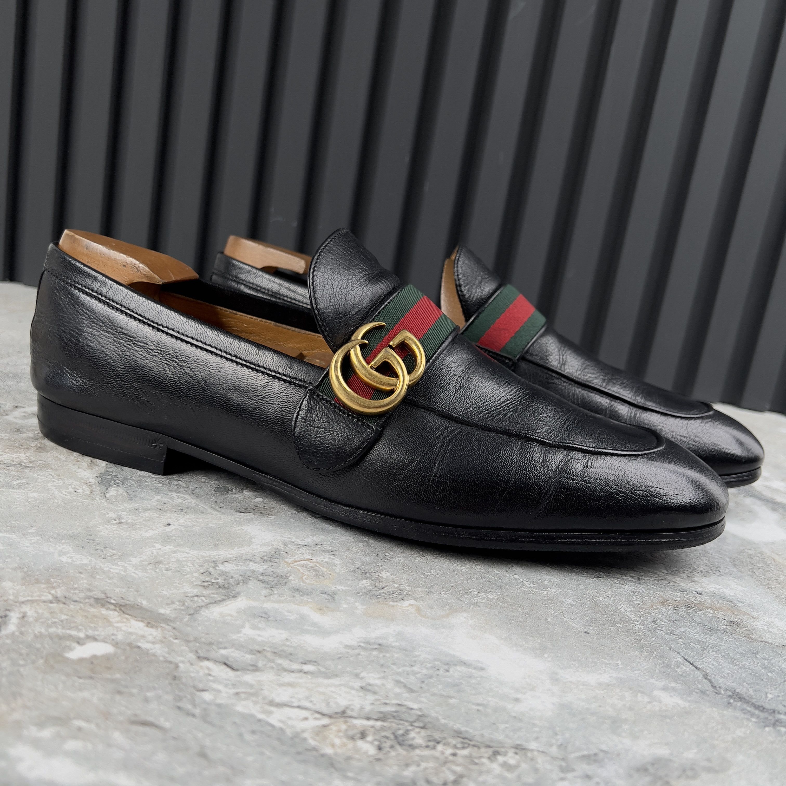 Gucci GUCCI Donnie Web Double GG Loafers Heels Leather Size US 10.5 / EU 43-44 - 5 Thumbnail