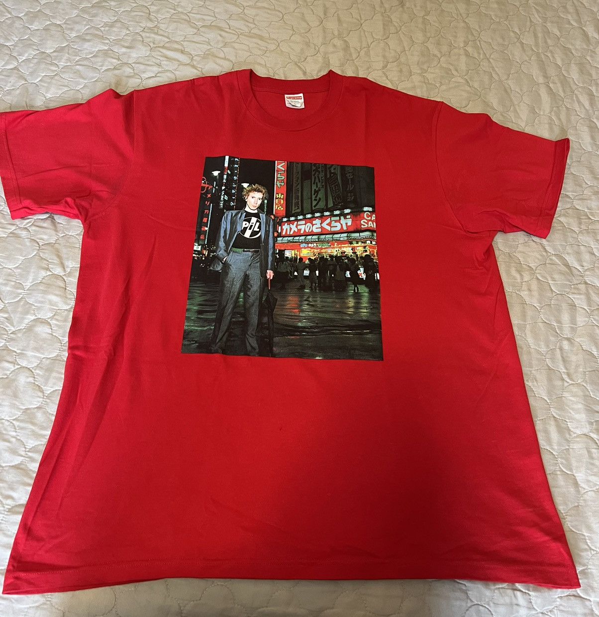 image of Supreme Pil Live In Tokyo Tee in Red, Men's (Size XL)