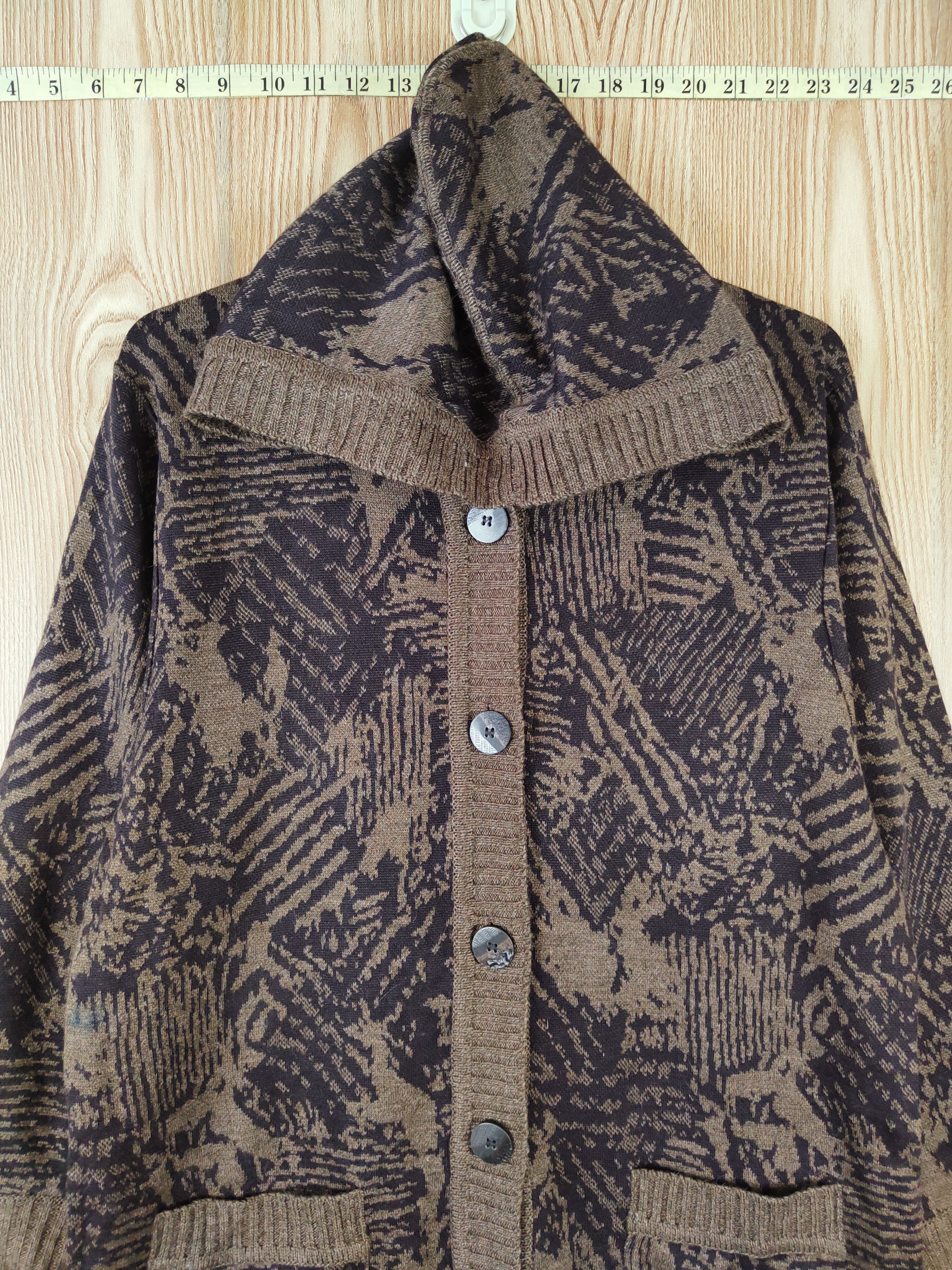 Japanese Brand Chasse au Bias Dark Brown Hoodie Long Cardigan #W428 Size US M / EU 48-50 / 2 - 2 Thumbnail