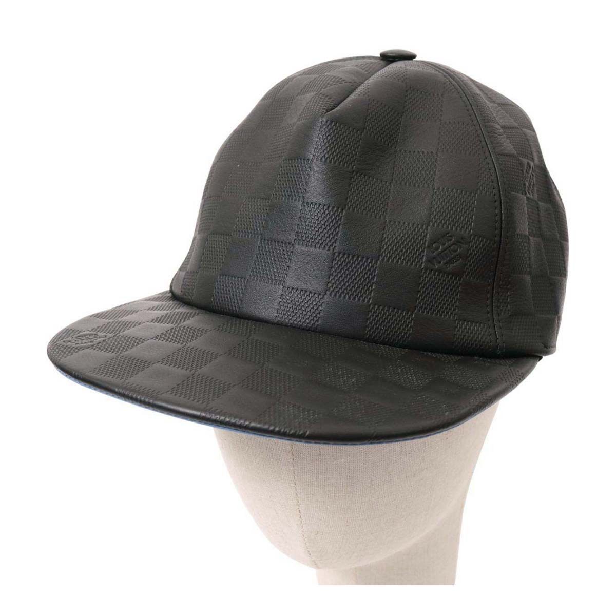 image of Louis Vuitton Damier Monogram Hat in Black, Men's