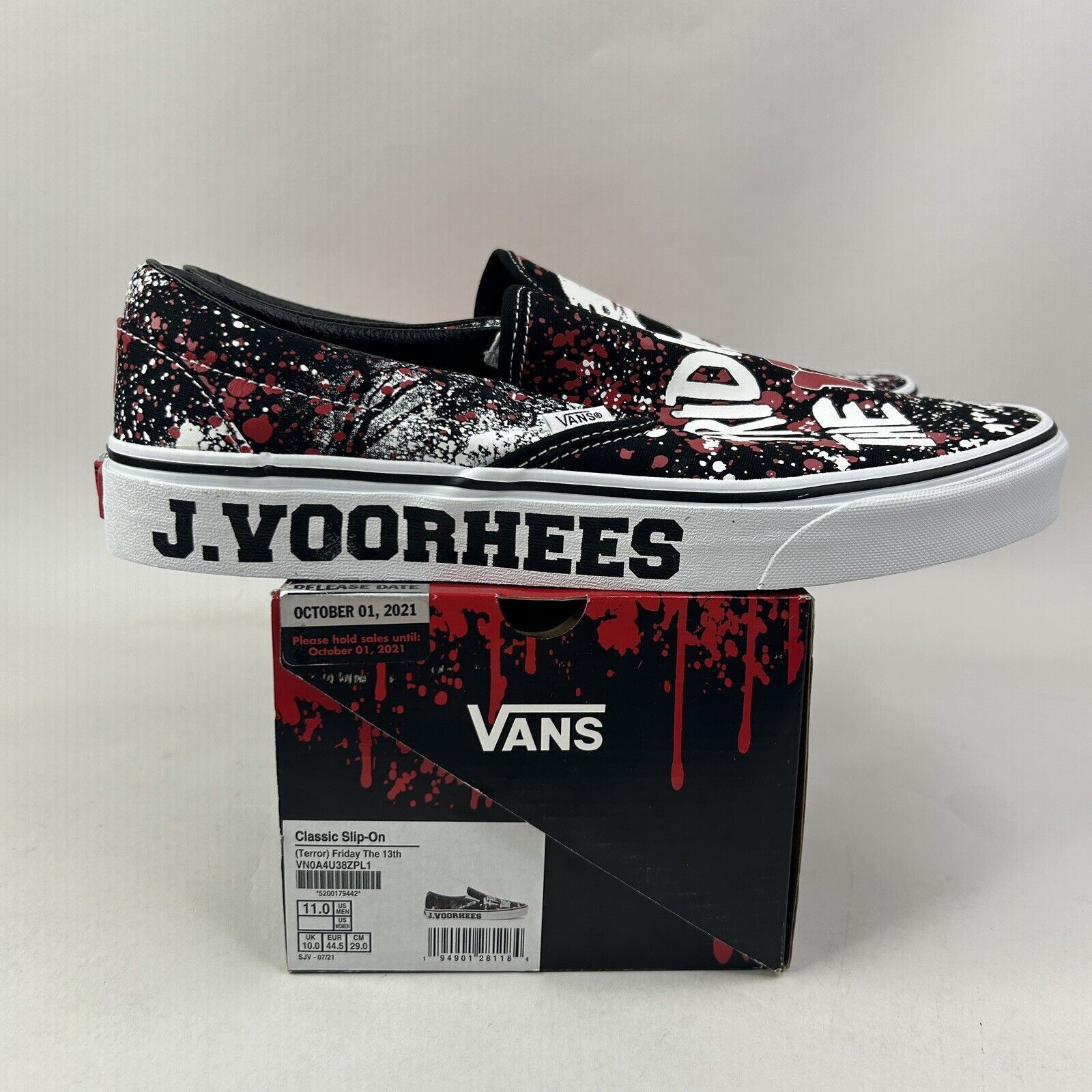 Vans Vans x House Of Terror Slip-On “Friday The 13th" 2024 Size US 11 / EU 44 - 2 Thumbnail