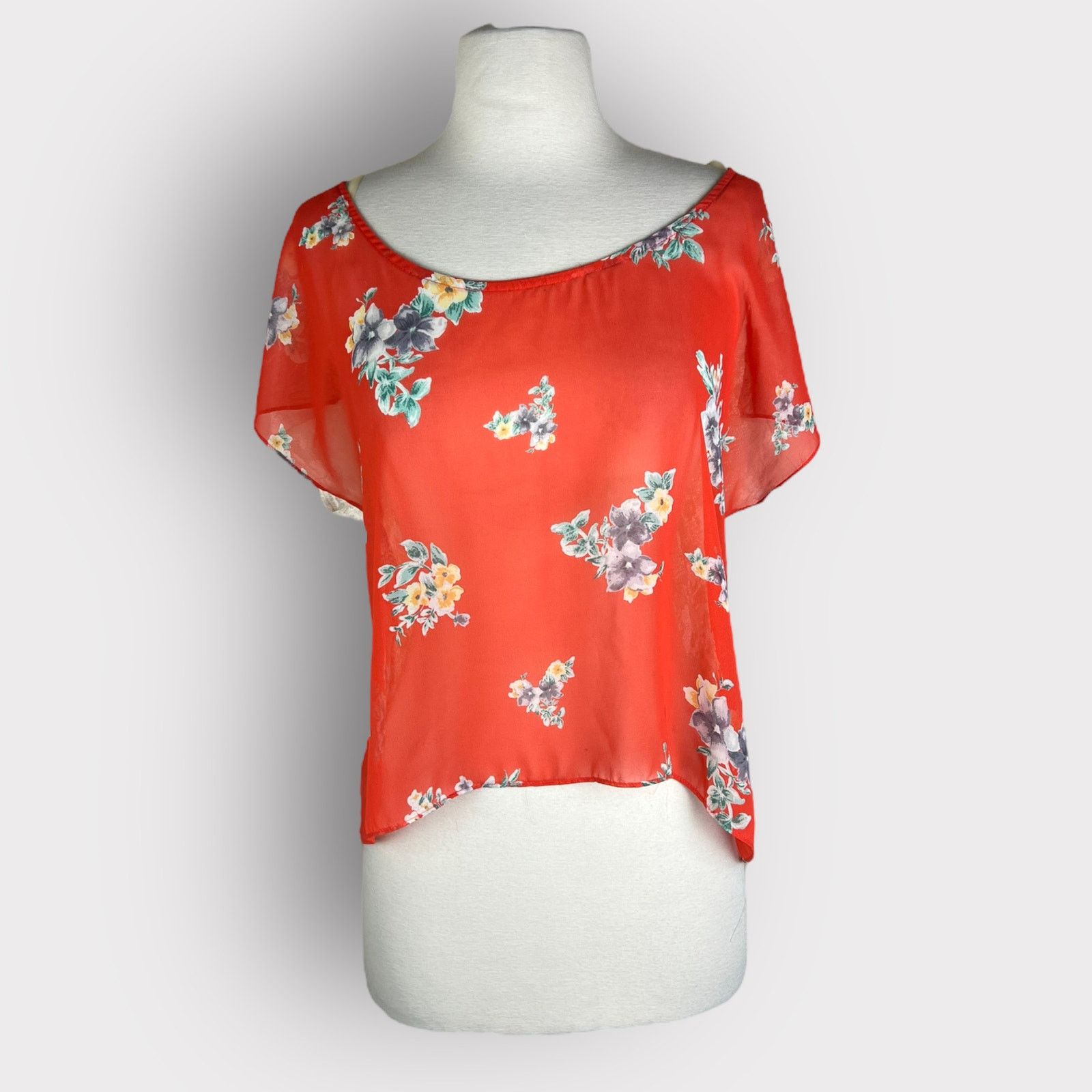 Nordstrom Soprano | Vintage Y2K Floral Lace Blouse | Small Size S / US 4 / IT 40 - 7 Thumbnail