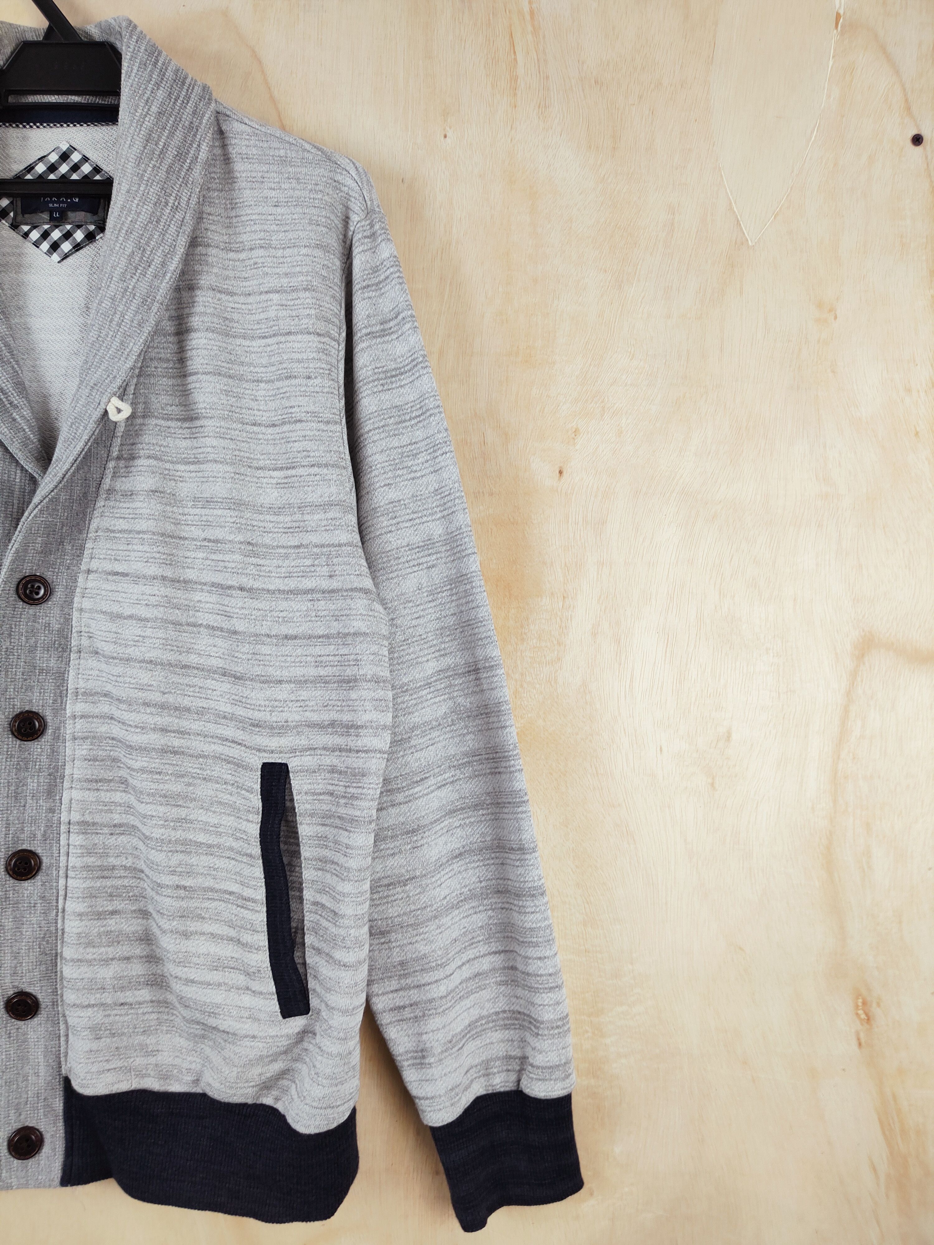 Japanese Brand Takaiq japan vintage Gray knitwear Cardigan #S2574 Size US L / EU 52-54 / 3 - 5 Thumbnail