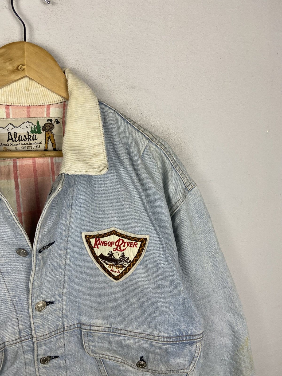 Levi's Vintage Clothing VINTAGE 80s LEVIS ALASKA WASHSTONE KING OF RIVER DENIM Size US L / EU 52-54 / 3 - 8 Thumbnail