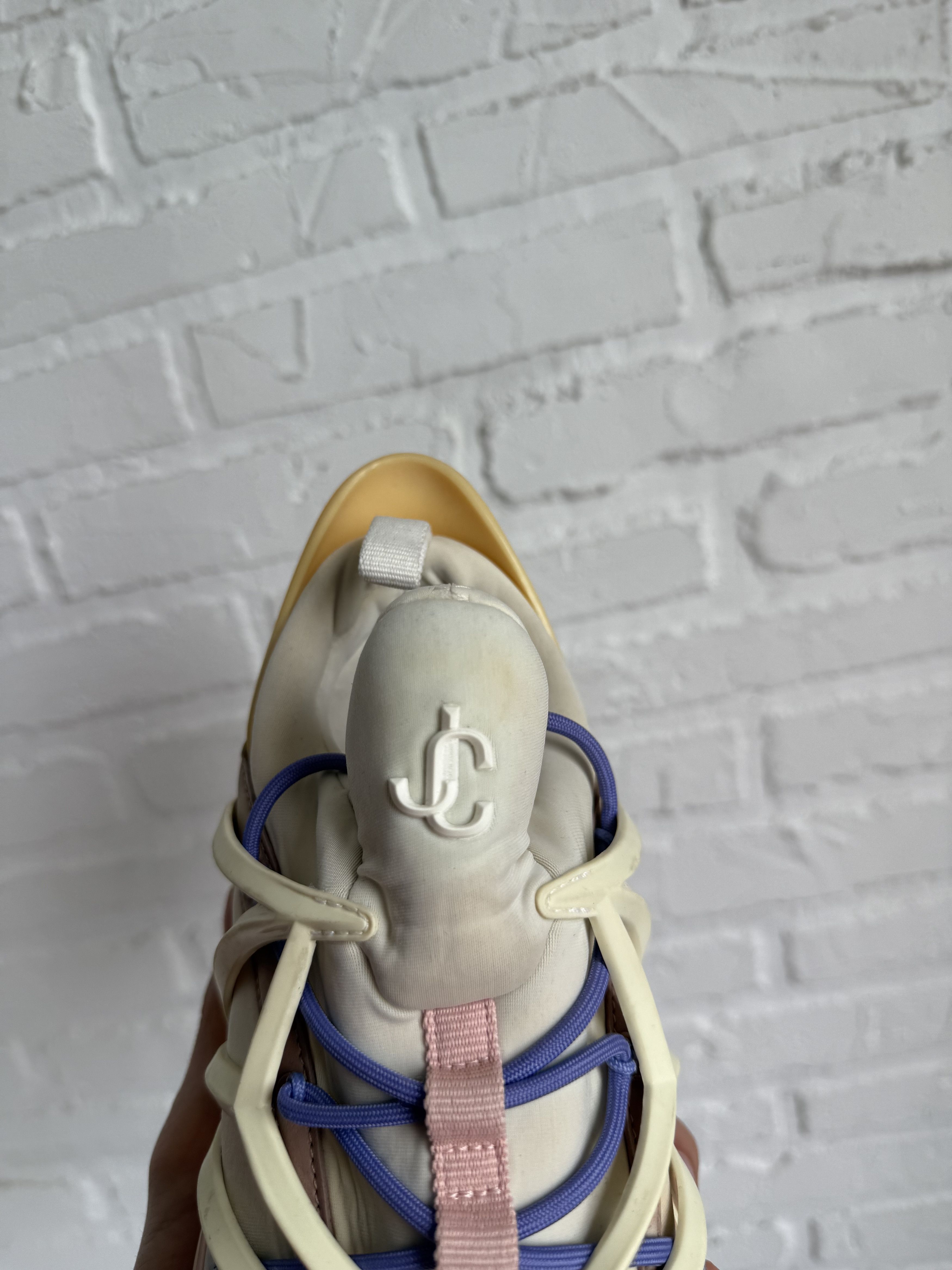 Jimmy Choo Jimmy Choo Cosmos Sneakers Pastel Cream Pink Futuristic Size US 6 / IT 36 - 6 Thumbnail