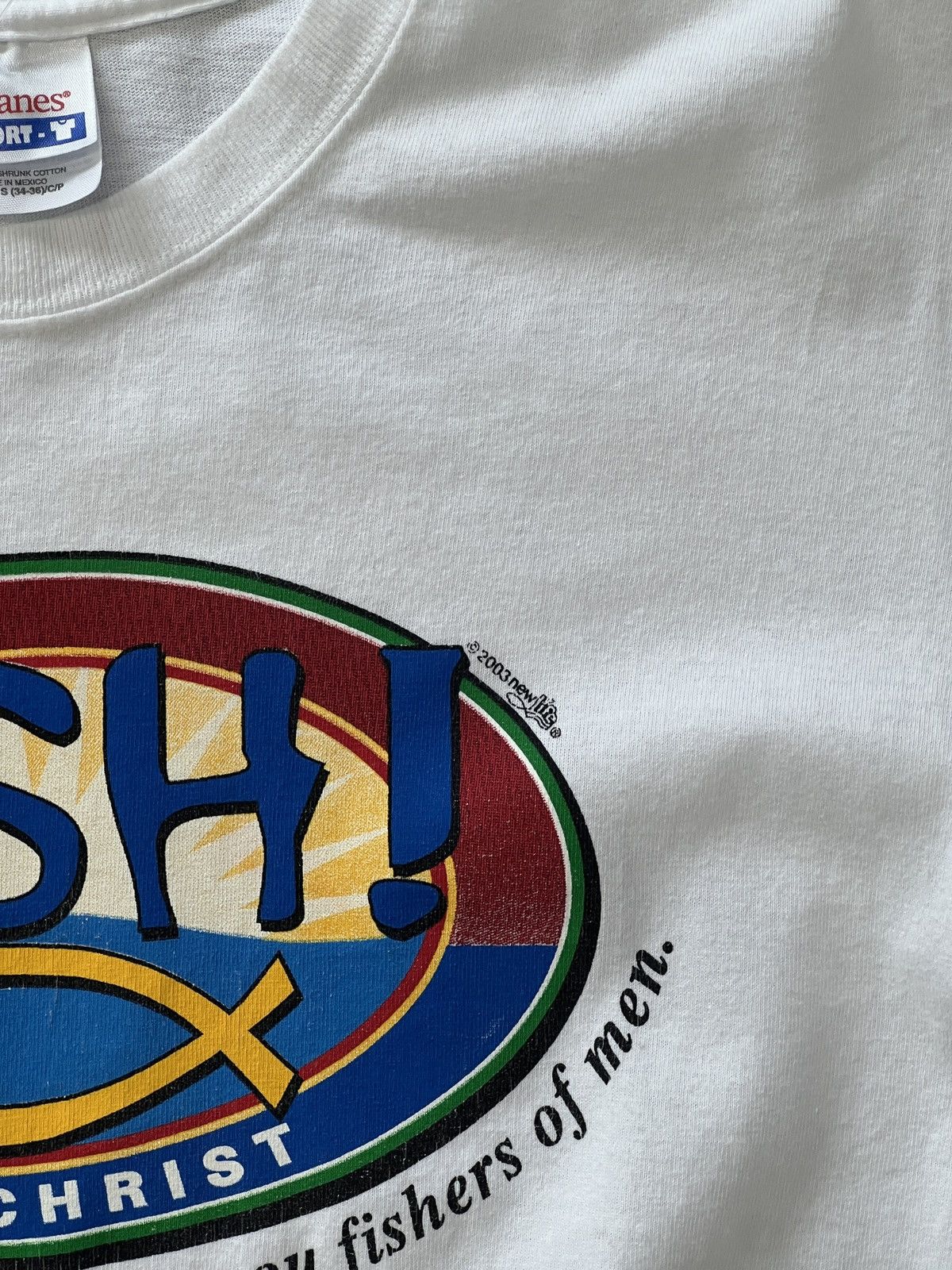 Vintage Vintage 2003 Y2K Fish for Christ Jesus Religious Tee Small Size US S / EU 44-46 / 1 - 6 Thumbnail