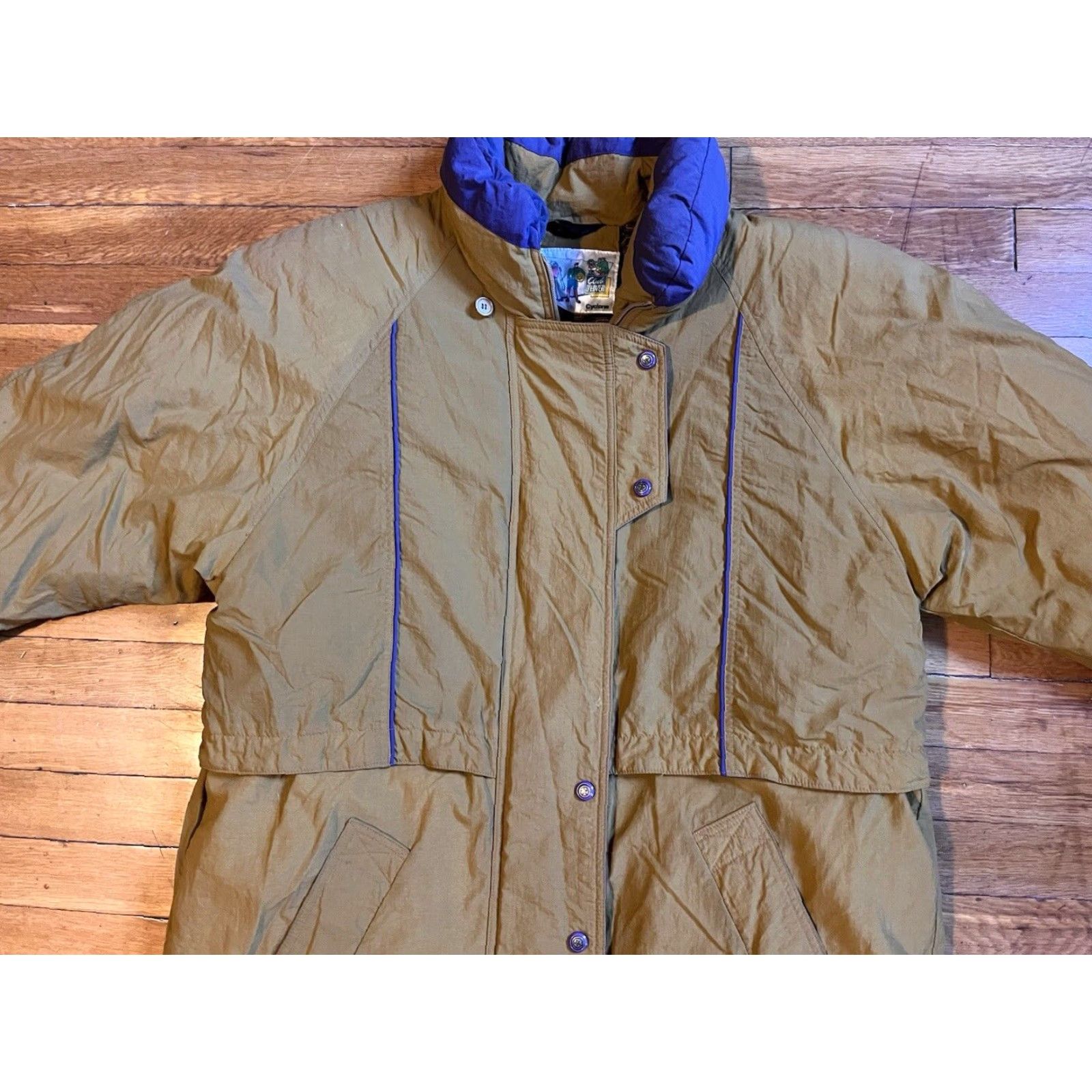 Vintage VINTAGE Cyclone Winter Club D’Hiver Long Ski Jacket Women’s 14 Gold 90s Size XL / US 12-14 / IT 48-50 - 3 Thumbnail