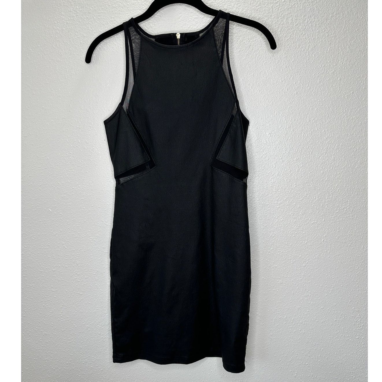 Other ANGL Black Faux Leather Mesh Cutout High Neck Dress M Size M / US 6-8 / IT 42-44 - 1 Thumbnail