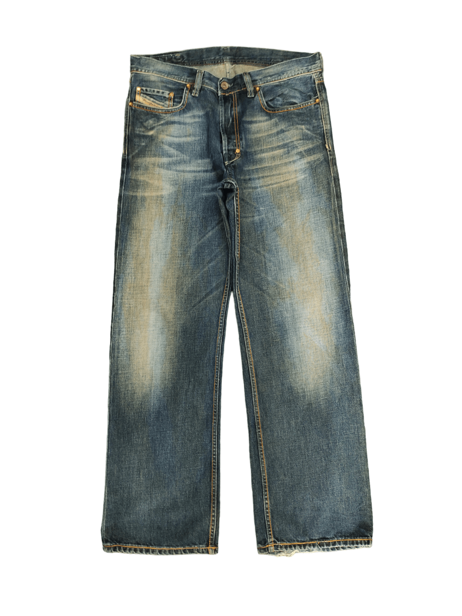 Diesel Loose Jeans Diesel D Logo Distress Faded Denim Y2k Size US 33 - 9 Thumbnail