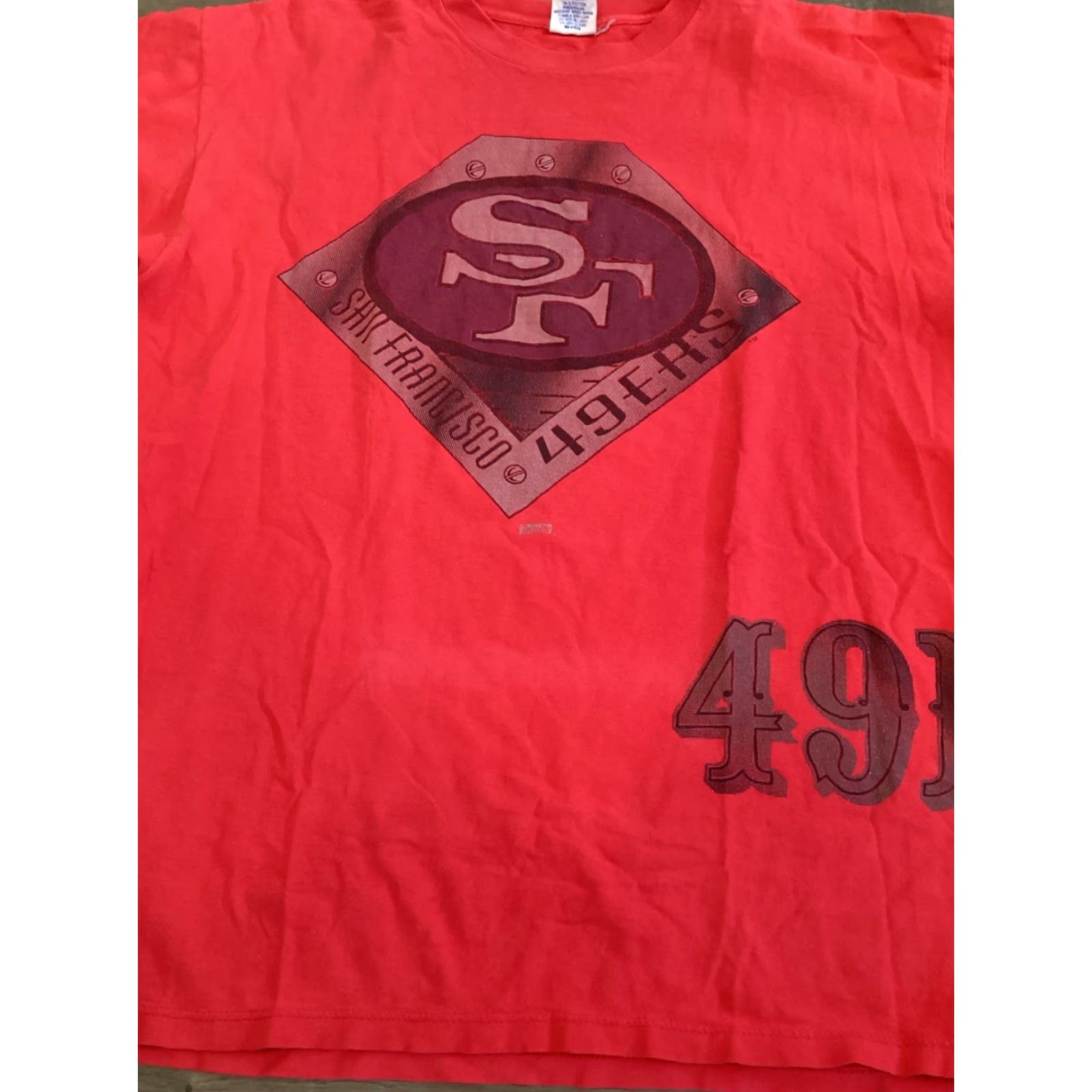 Starter VINTAGE Starter San Francisco 49ers Shirt Graphic Print 90s NFL Red Adult Large Single Stitch Mens Size US L / EU 52-54 / 3 - 2 Thumbnail