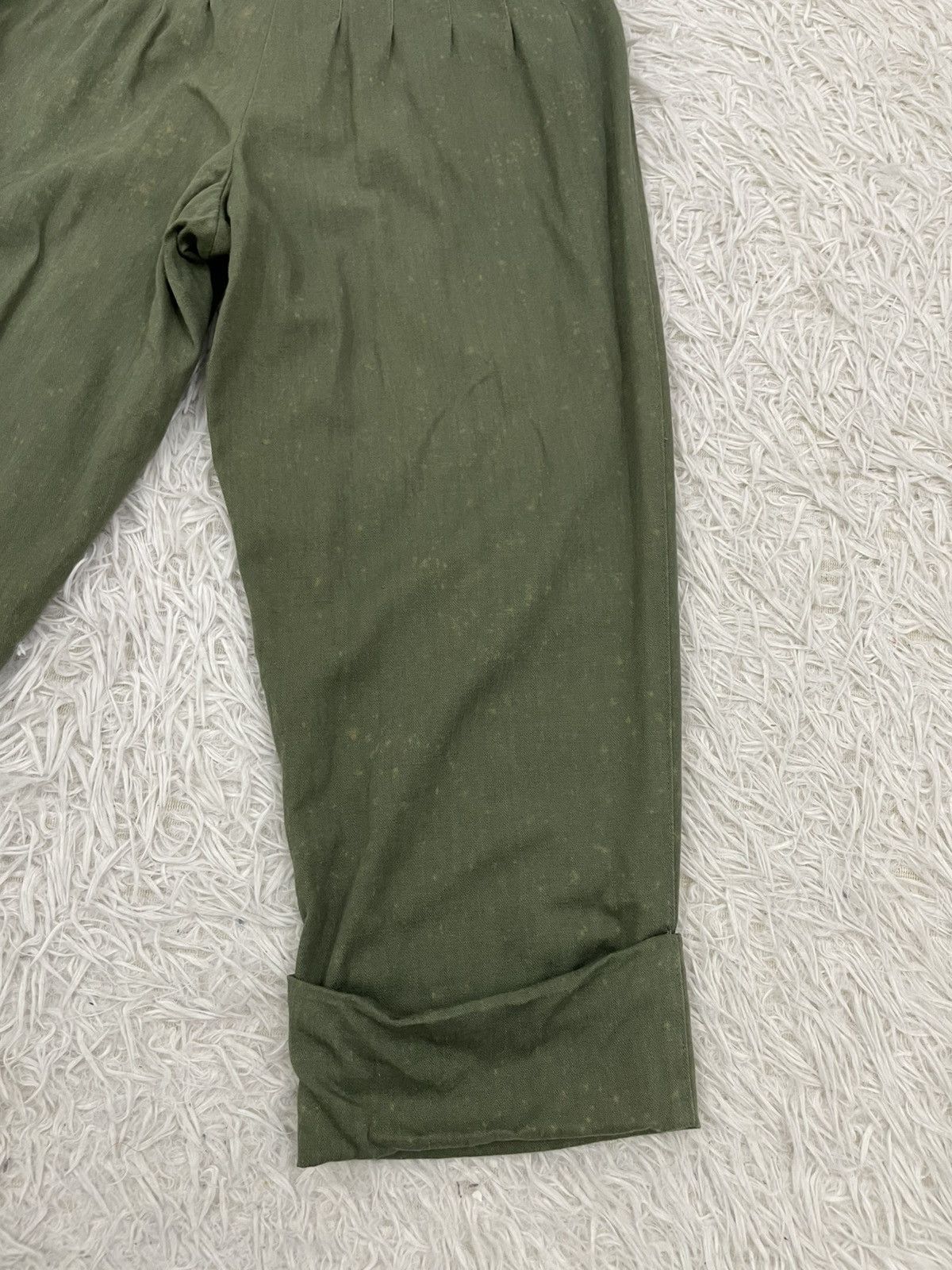 Yohji Yamamoto Vtg Y's Yohji Yanamoto Green Army Pant Size US 26 / EU 42 - 8 Thumbnail