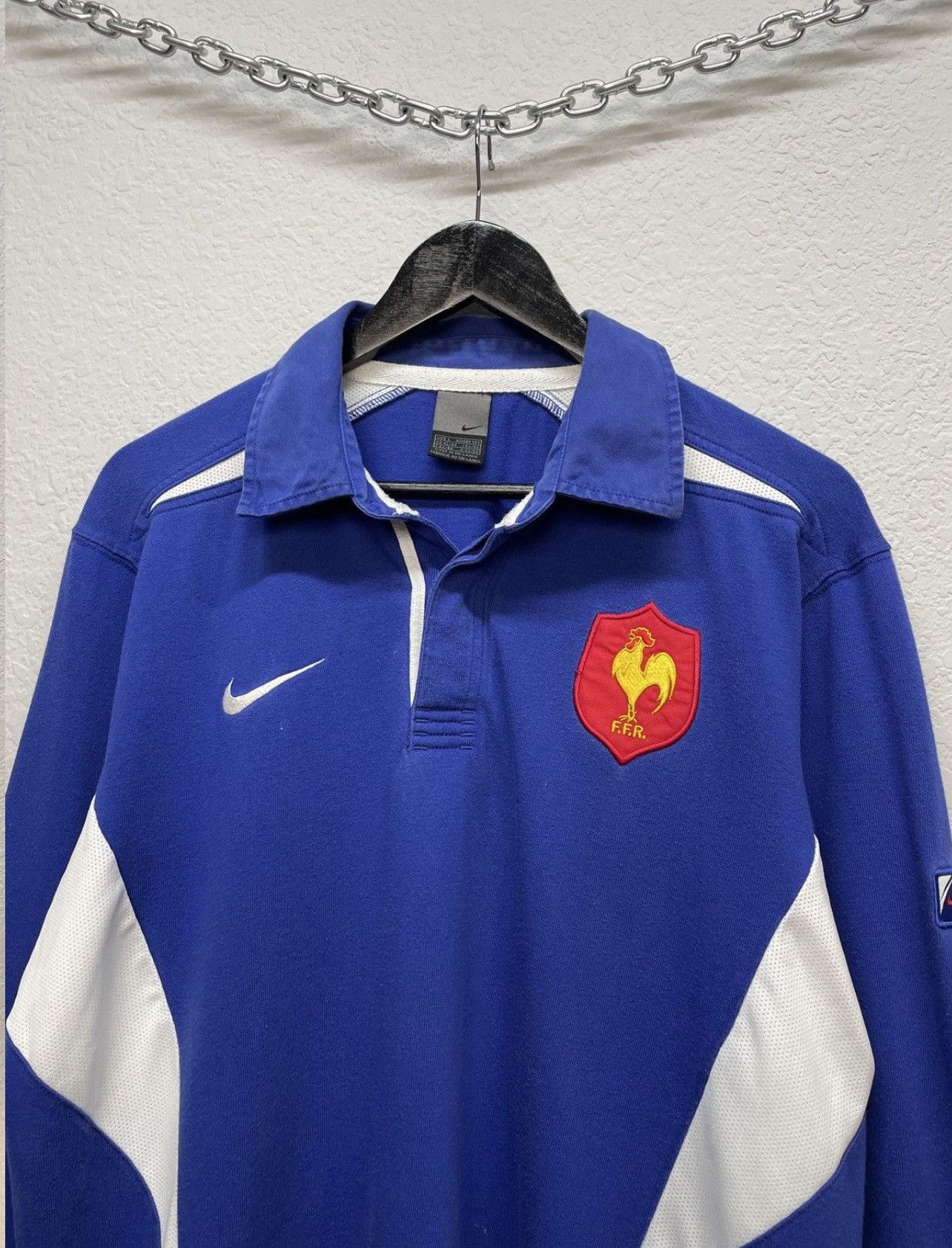 Vintage Vinitage Y2K Nike France 2000s Rugby Polo Sweatshirt Size US M / EU 48-50 / 2 - 3 Thumbnail