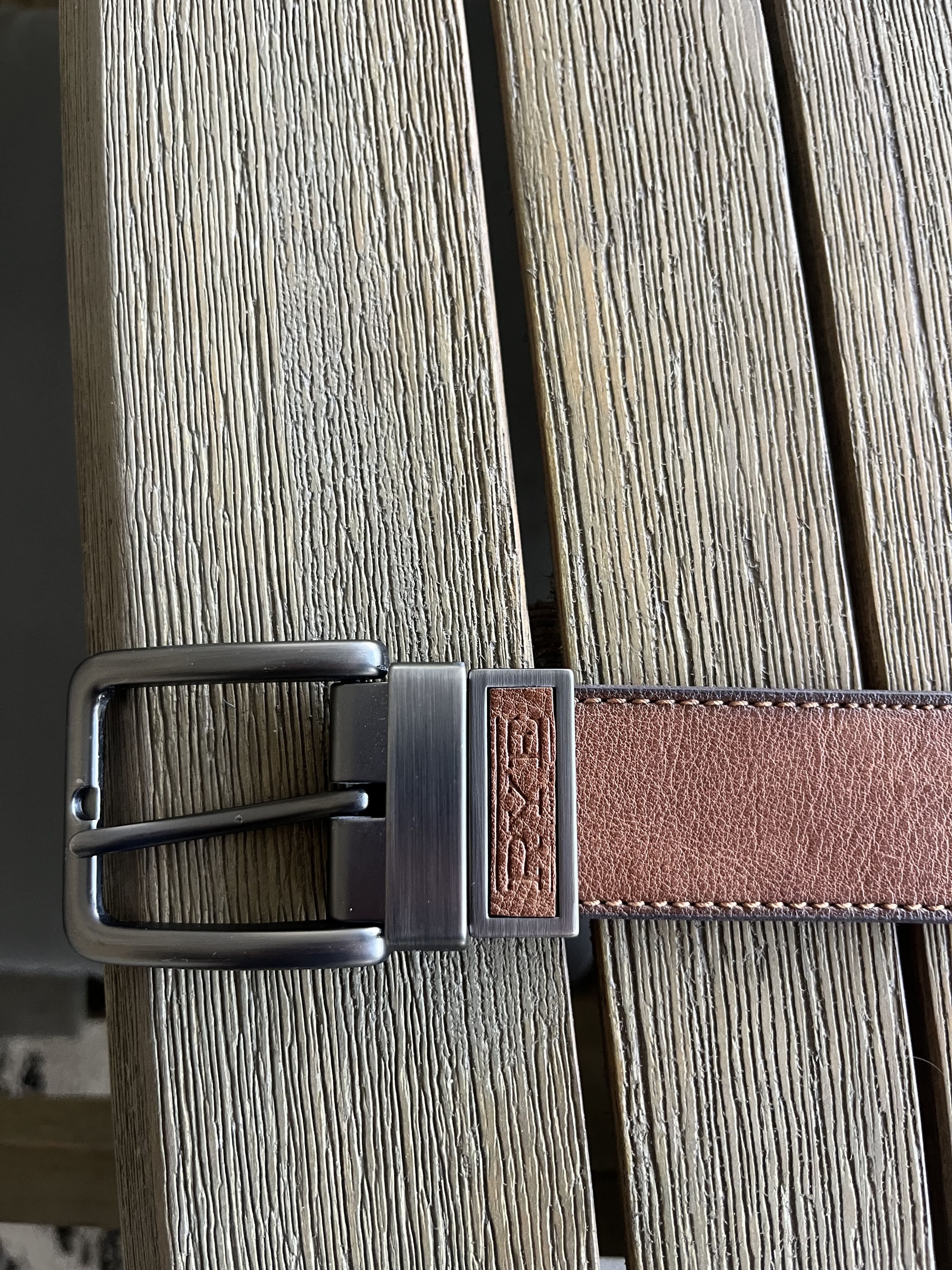Vintage Brown and Black Reversible Belt Size 40 - 5 Thumbnail