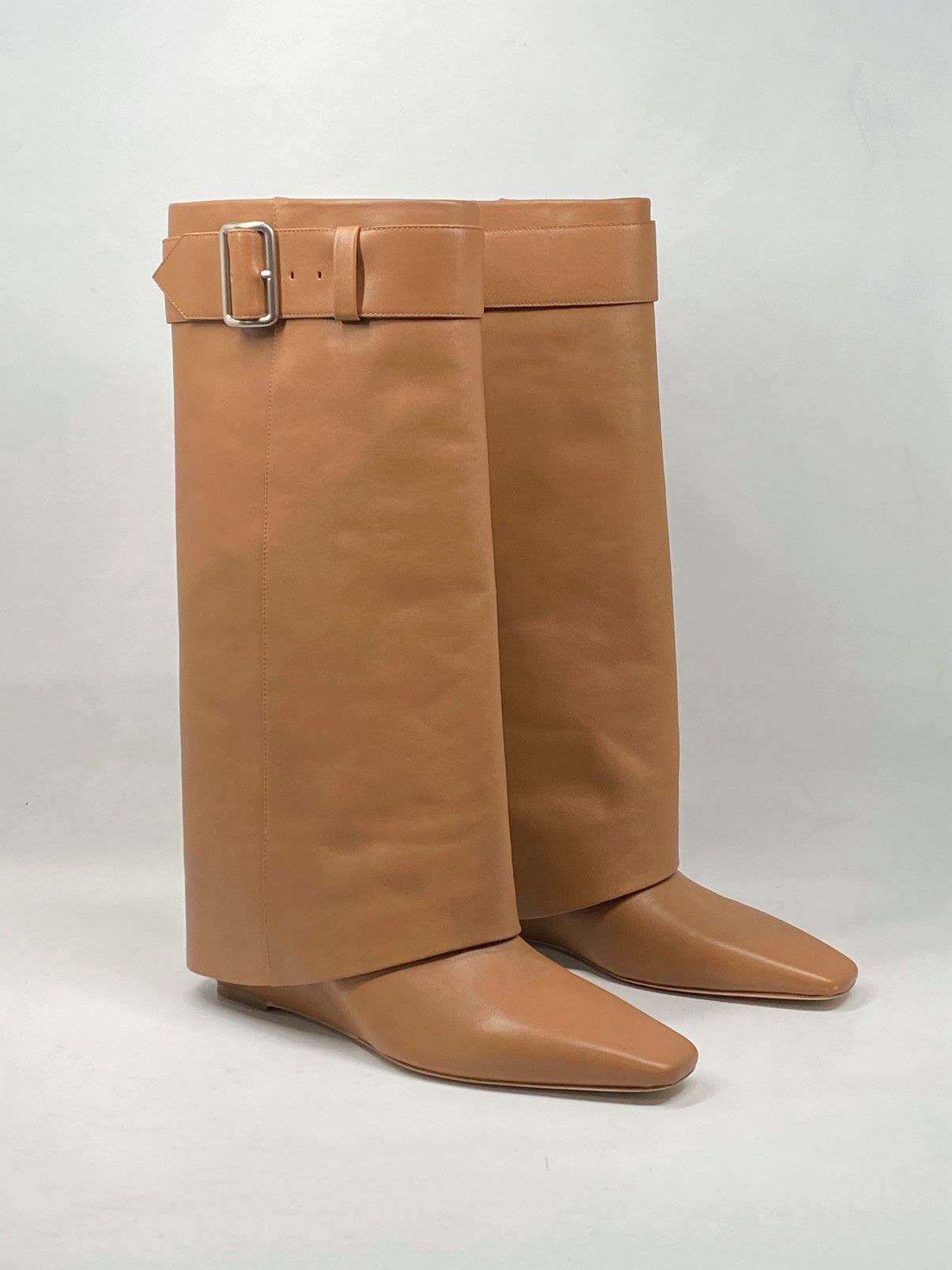 Simkhai Simkhai Belted Foldover Wedge Boots size 39 Size US 9 / IT 39 - 1 Thumbnail