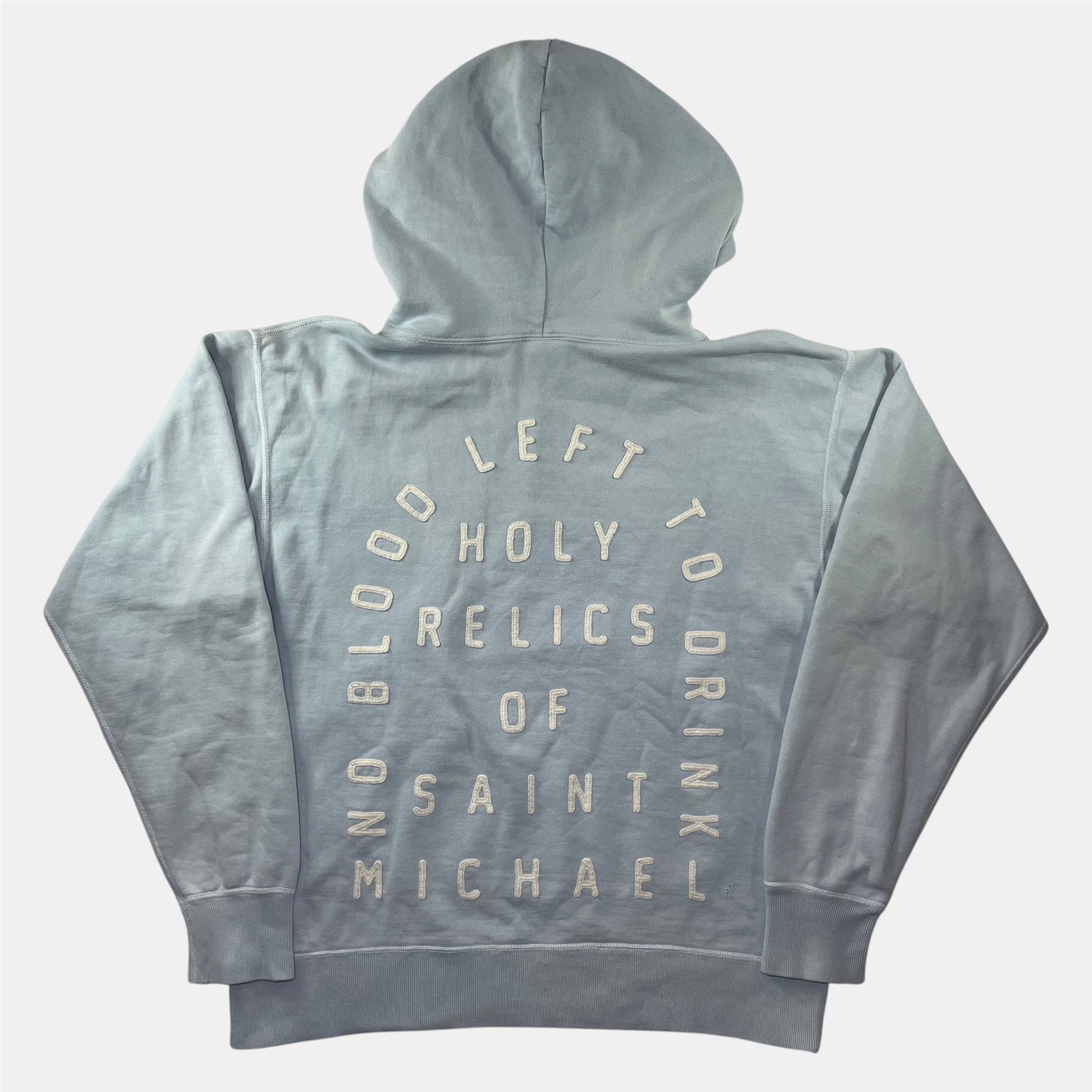 Saint Michael Saint Mxxxxxx "Saint" Hoodie Baby Blue Distressed FW22 Size US L / EU 52-54 / 3 - 2 Thumbnail
