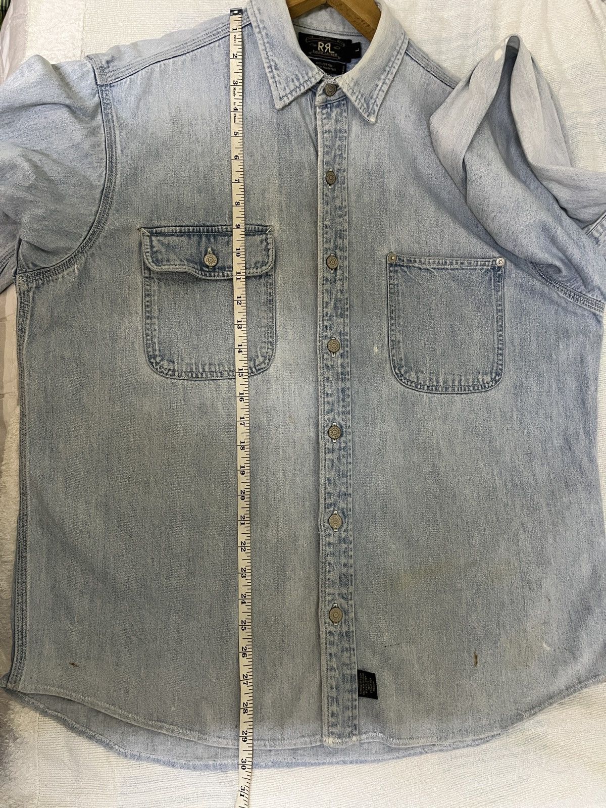 RRL Ralph Lauren RRL Ralph Lauren Denim Shirt Size US L / EU 52-54 / 3 - 22 Thumbnail