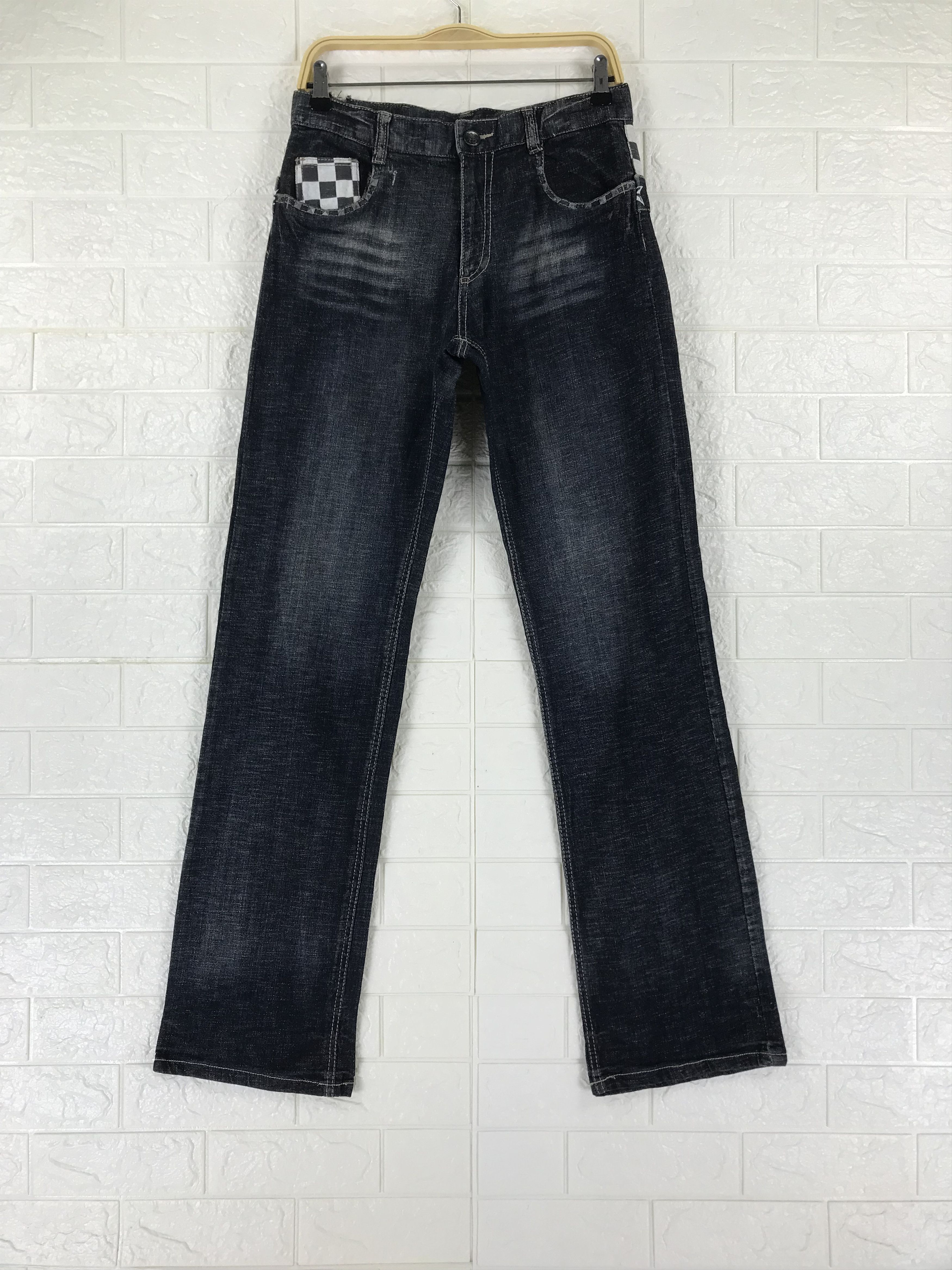 Japanese Brand Japanese Double Waist Victory Freedom Faded Black Jeans Size US 30 / EU 46 - 5 Thumbnail