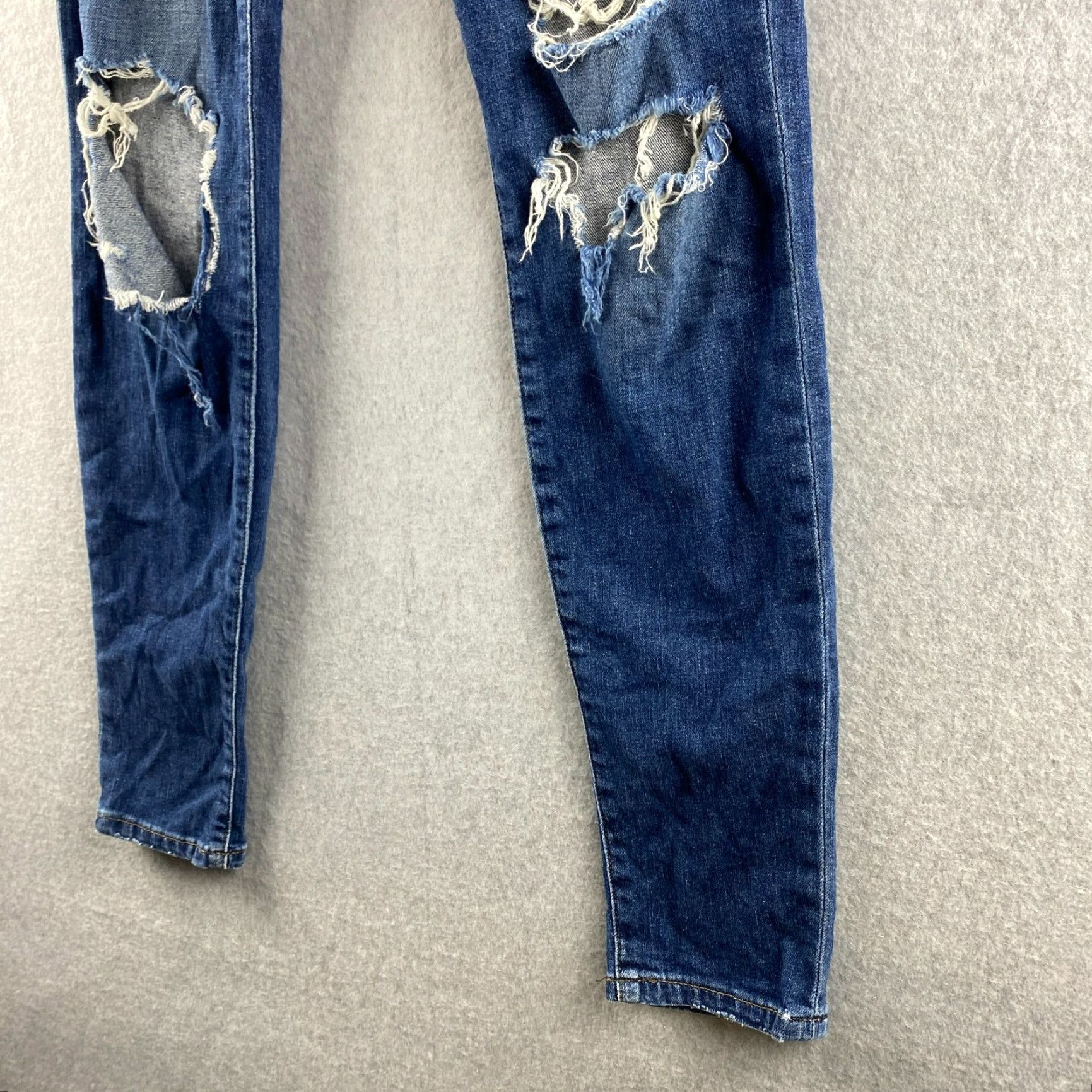 Vintage Joe's Jeans Womens Jeans 27 Blue Mid-Rise Skinny Distressed Denim 5-Pocket Womens Size 27" / US 4 / IT 40 - 6 Thumbnail