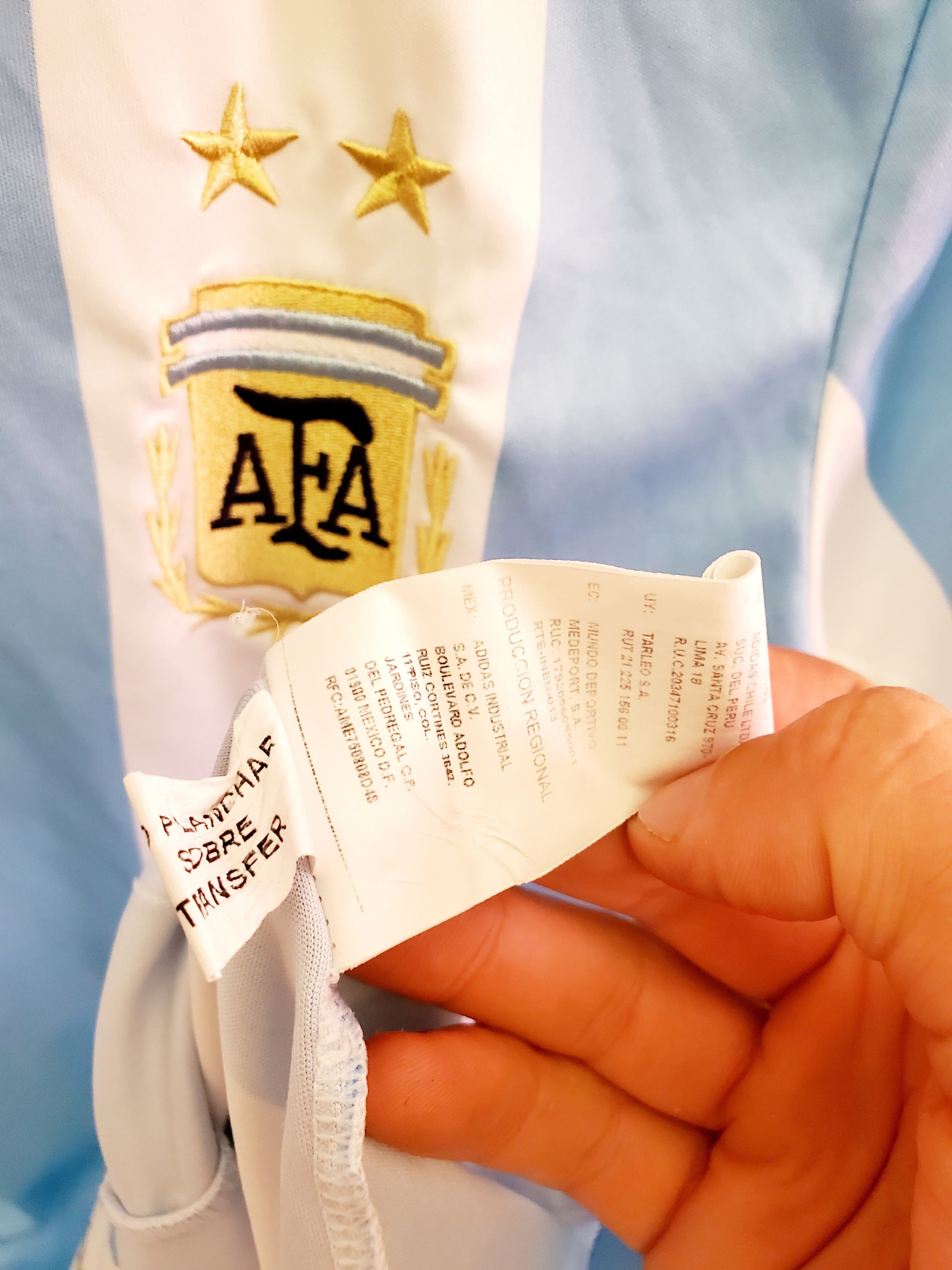 Adidas ARGENTINA 2016 2017 HOME FOOTBALL SHIRT SOCCER JERSEY S Size US S / EU 44-46 / 1 - 6 Thumbnail