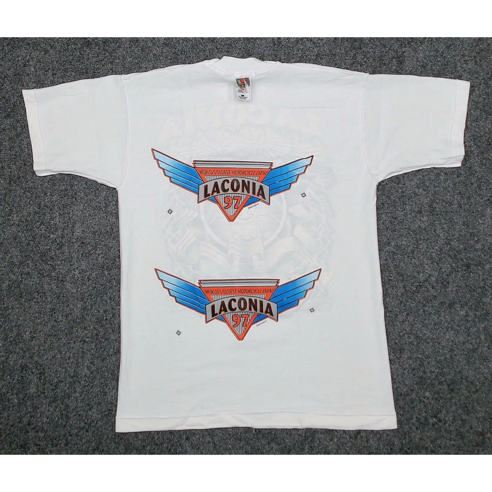 Fruit Of The Loom 1997 Laconia Motorcycle Rally 1-of-1 Strike-Off Sample Size US L / EU 52-54 / 3 - 5 Thumbnail