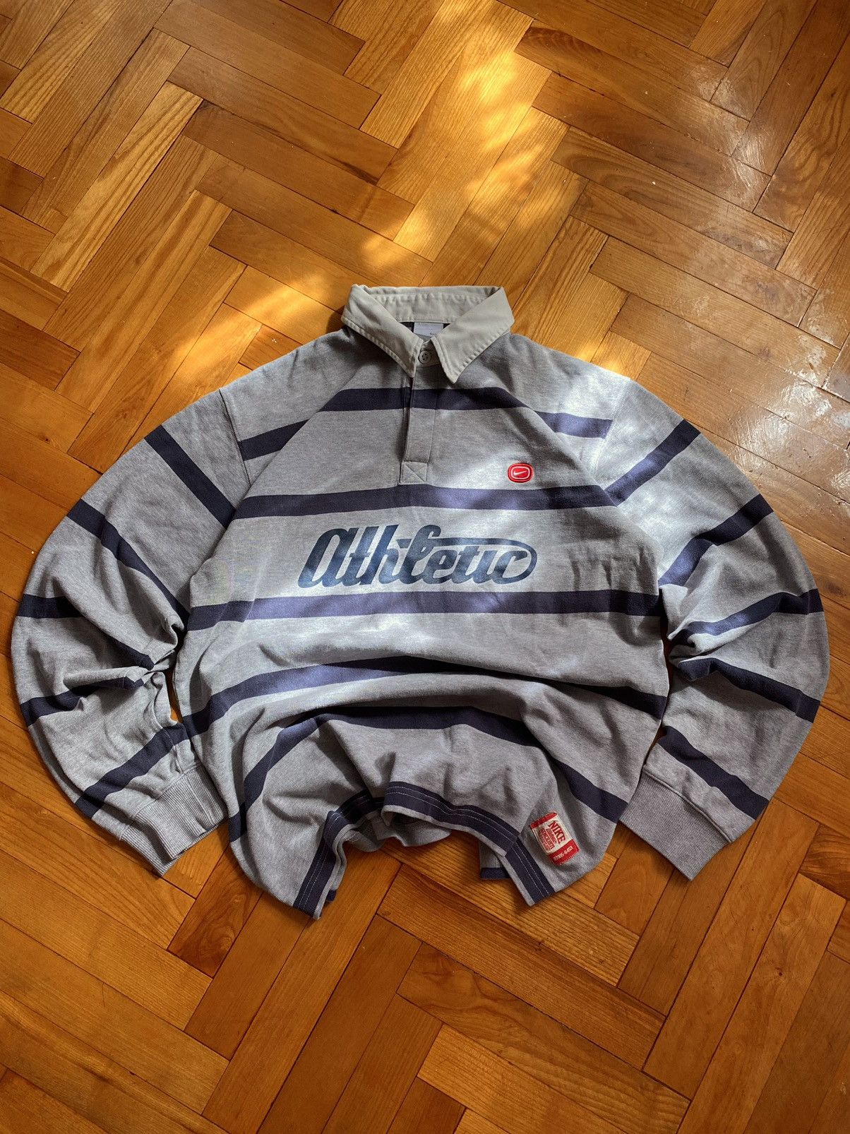 Nike Vintage 90s Stripped Nike Jersey Size US L / EU 52-54 / 3 - 4 Thumbnail