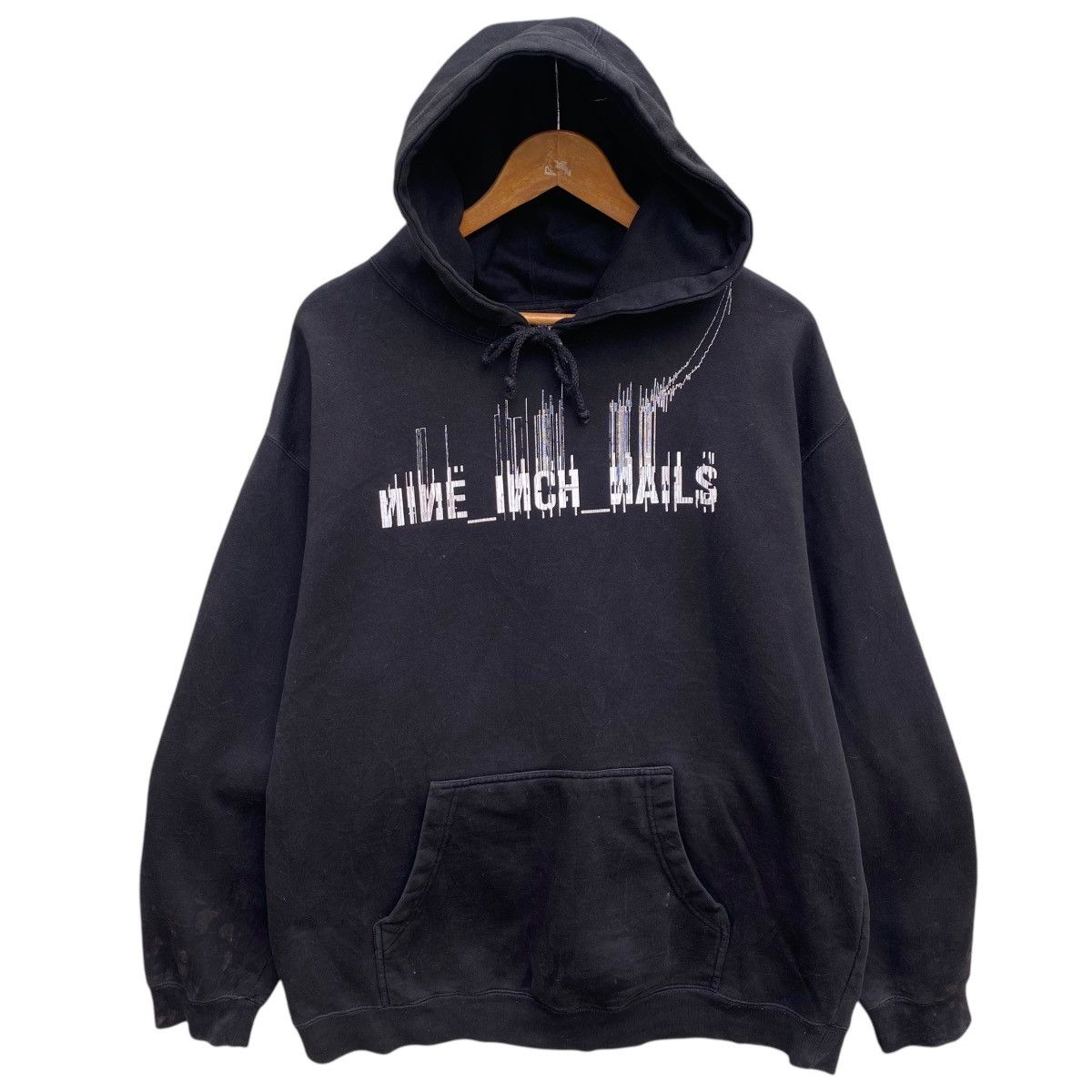 Band Tees × Vintage 💥 VTG NINE INCH NAILS LIVE WITH TEETH HOODIE SWEATER Size US XL / EU 56 / 4 - 1 Thumbnail