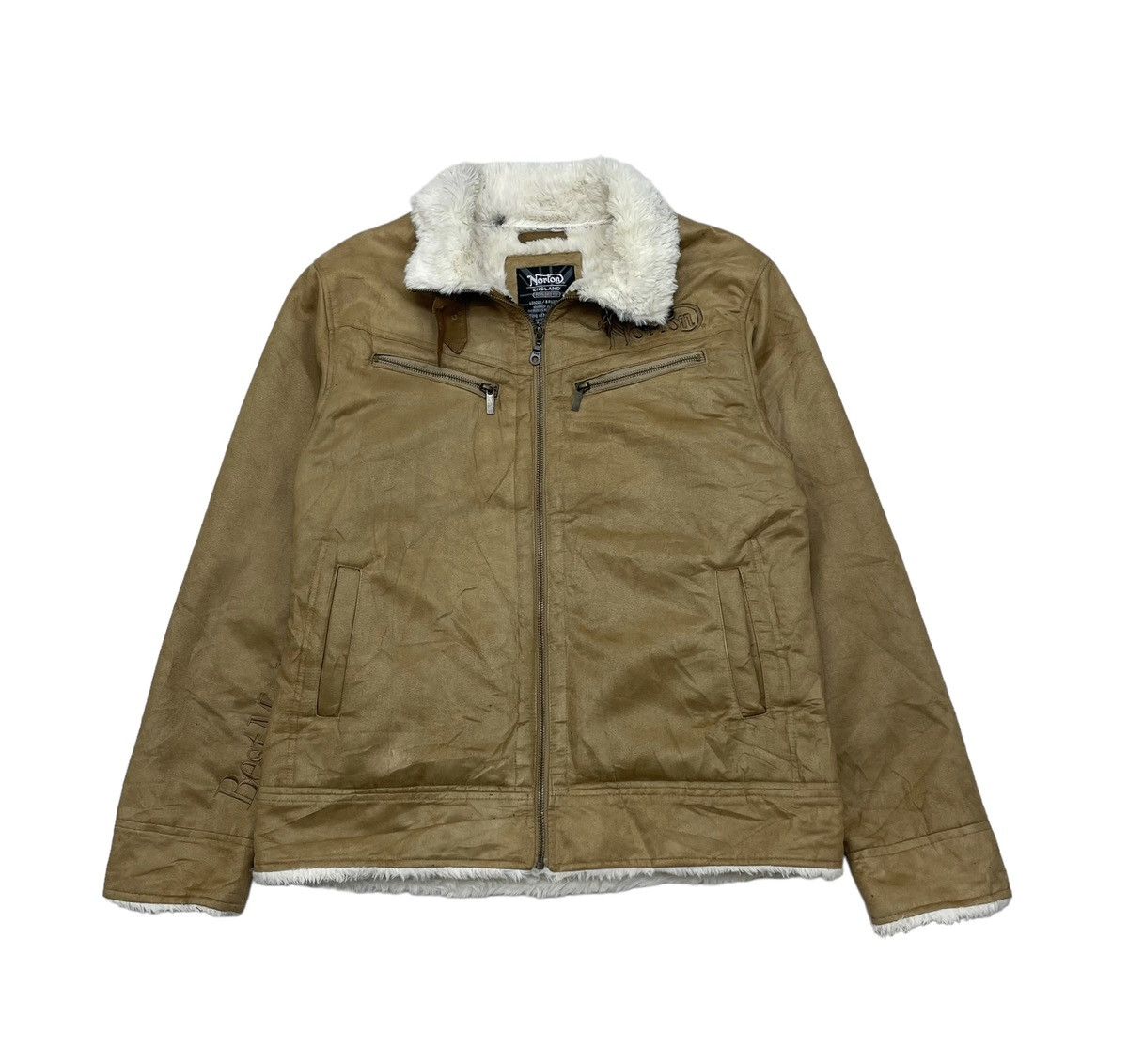 image of Moto x Norton England Created A Legend Easy Riding Jacket in Brown, Men's (Size Medium)