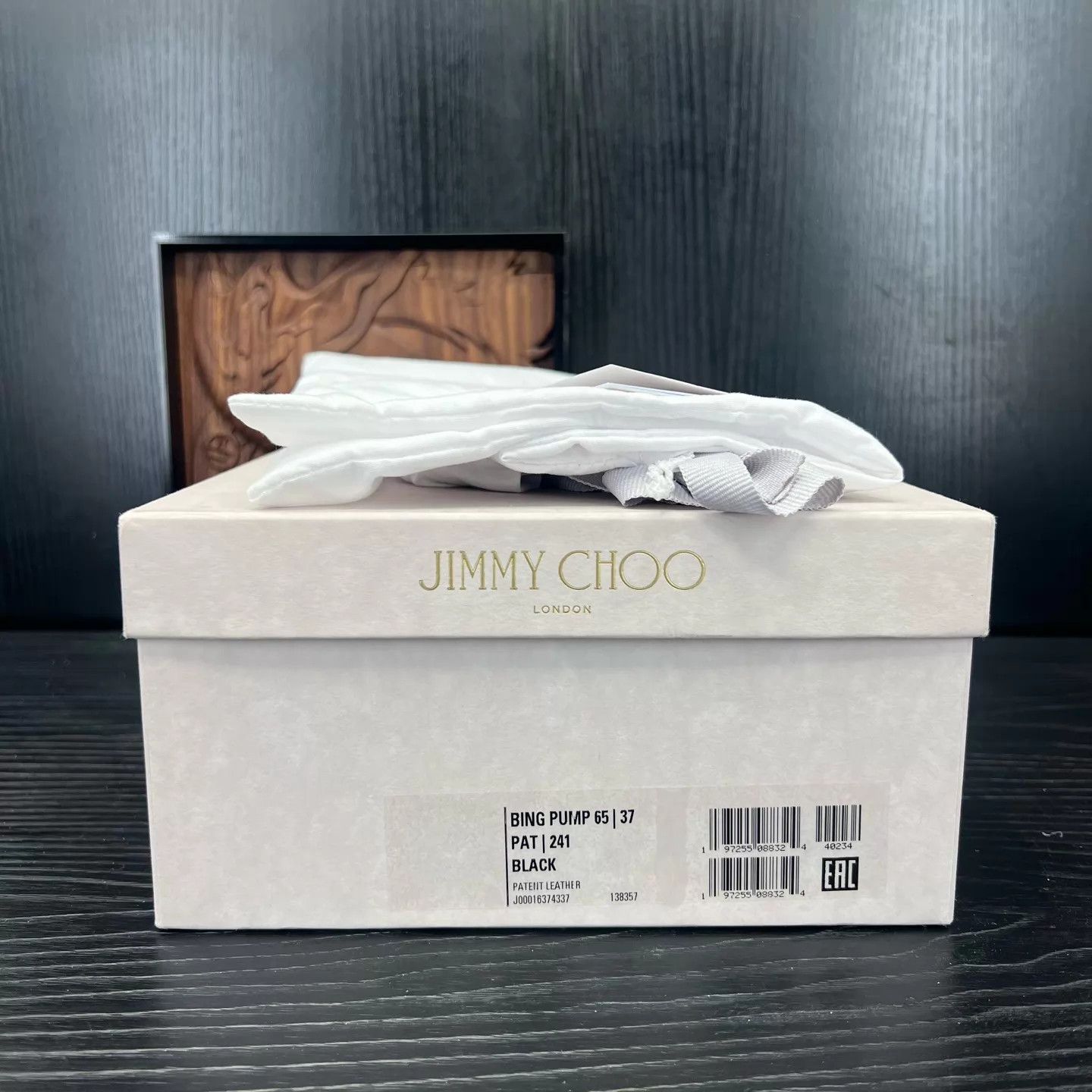 Jimmy Choo Jimmy Choo Bing Black Crystal Patent Leather Heels 37 new Size US 6.5 / IT 36.5 - 9 Thumbnail