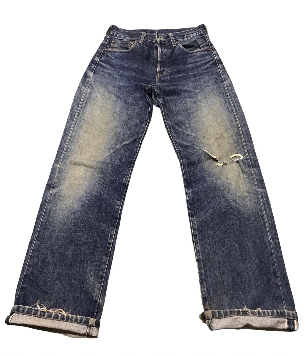 Levi's 🇯🇵RARE🔥 VTG SELVEDGE LEVIS 702XX BUCKLE BACK DISTRESSED