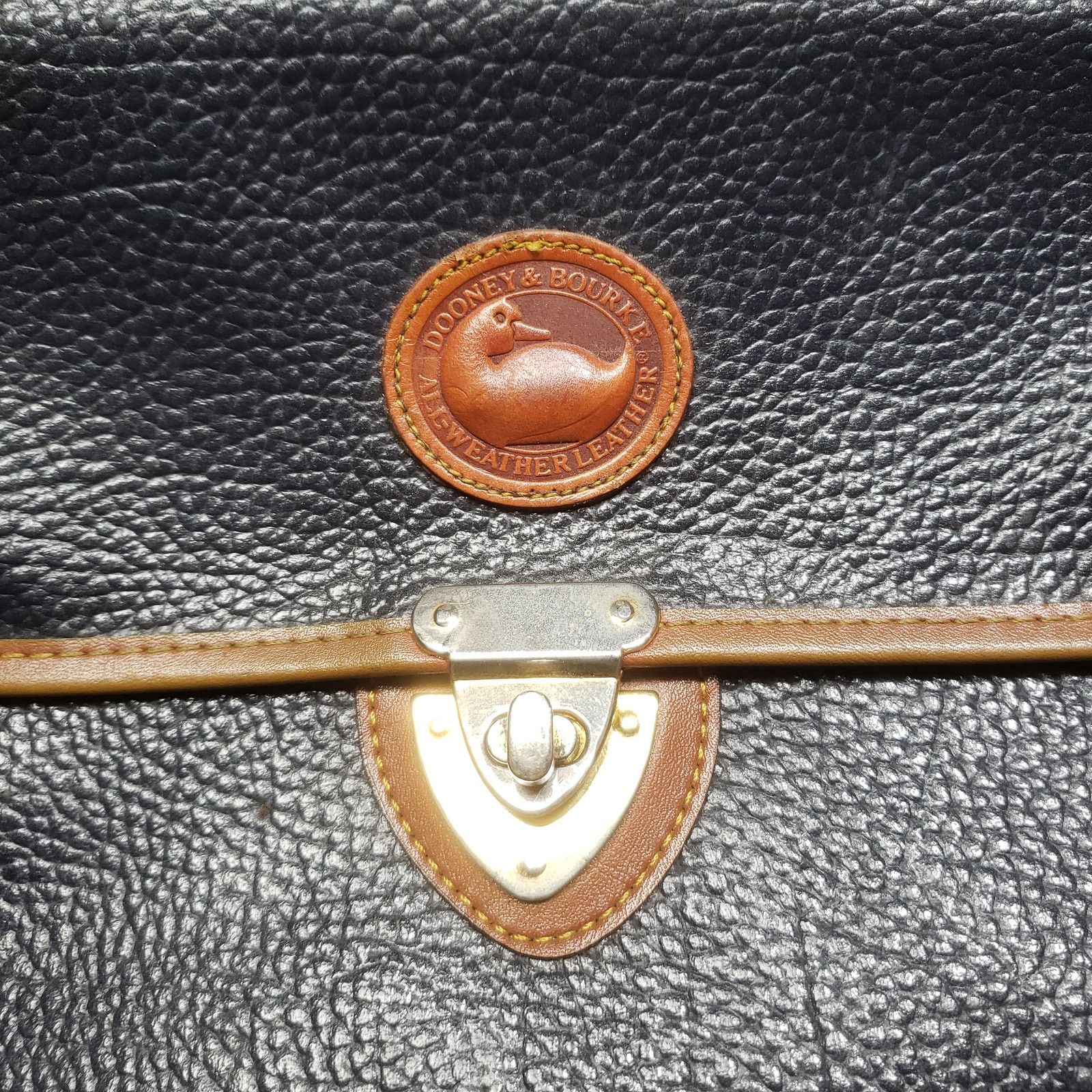 Dooney & Bourke Vtg Dooney & Bourke Blue Grain Leather Crossbody Satchel Size ONE SIZE - 6 Thumbnail