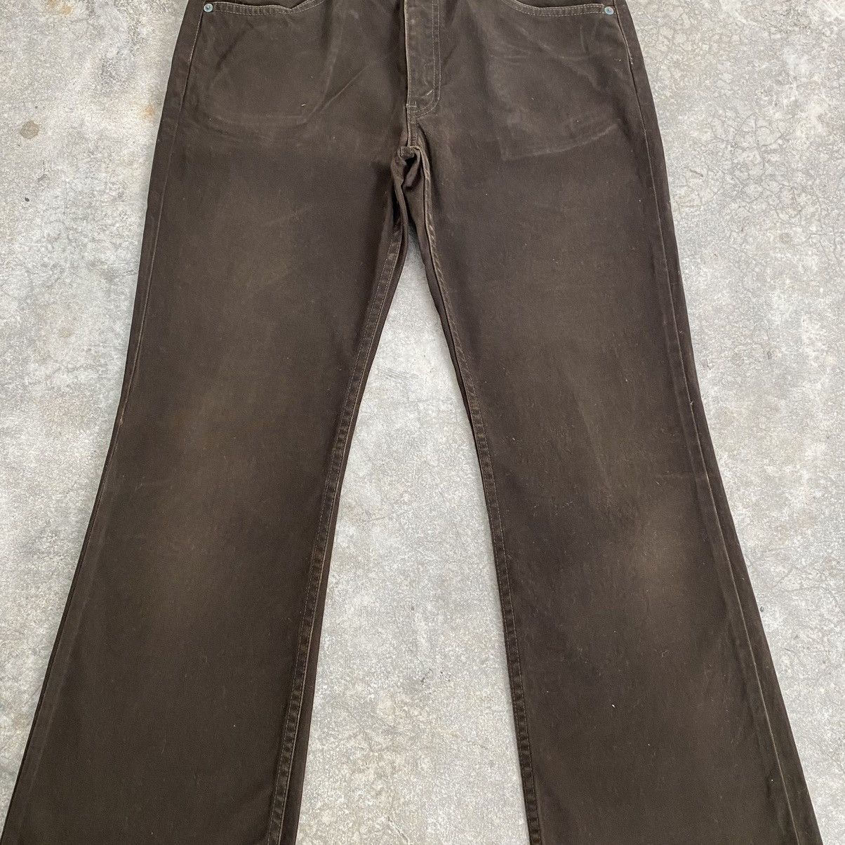 Levi's Size 33x30 Vintage Levis 517 Brown Bootcut Flared Jeans Size US 33 - 4 Thumbnail