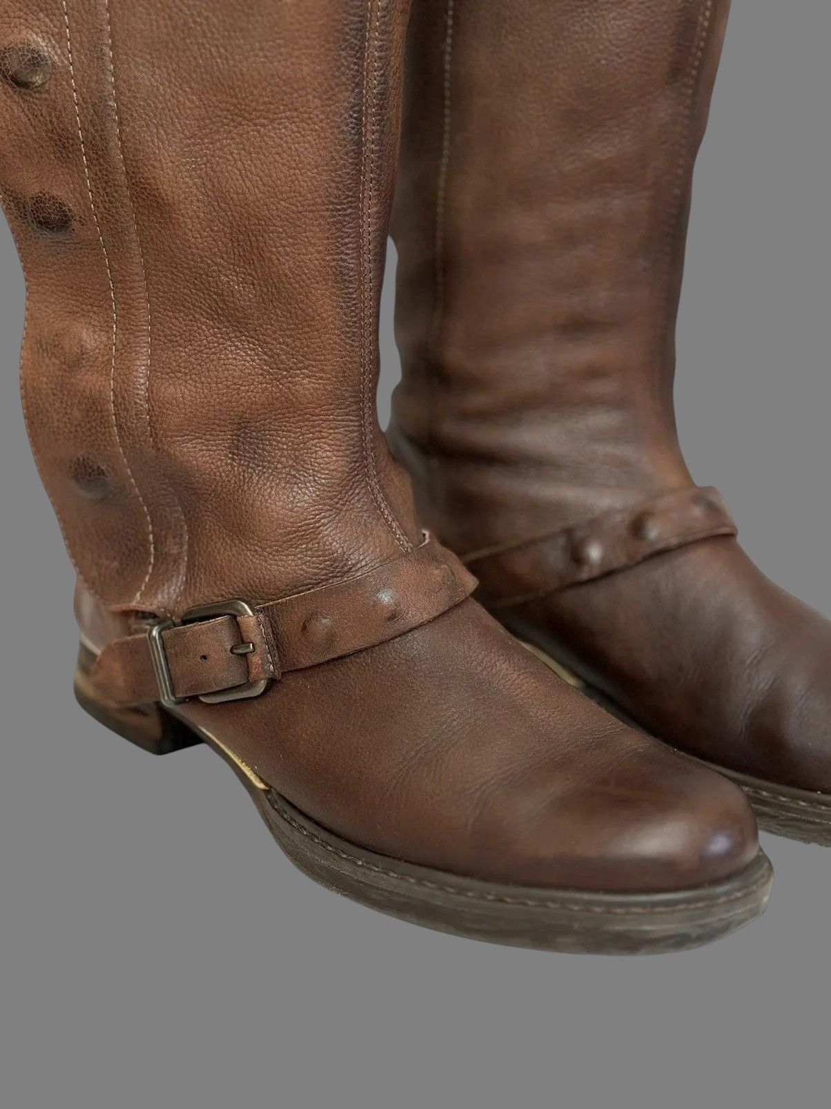 Dirk Bikkembergs Rick Owens Inspired AS98 Vintage Leather High Ankle Boots Size US 8 / IT 38 - 7 Thumbnail
