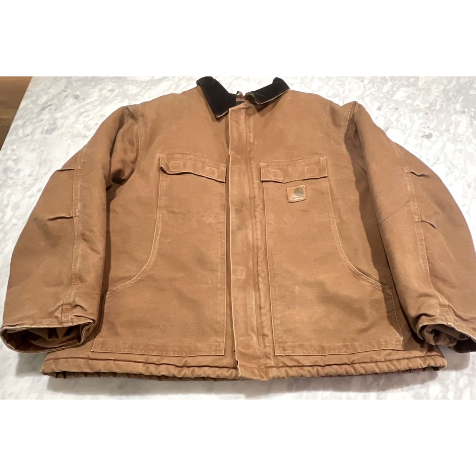 Carhartt Carhartt Jacket Men's 2XL Regular Brown Duck Canvas Lined Cotton C26 BRN Mexico Workwear Size US XXL / EU 58 / 5 - 3 Thumbnail