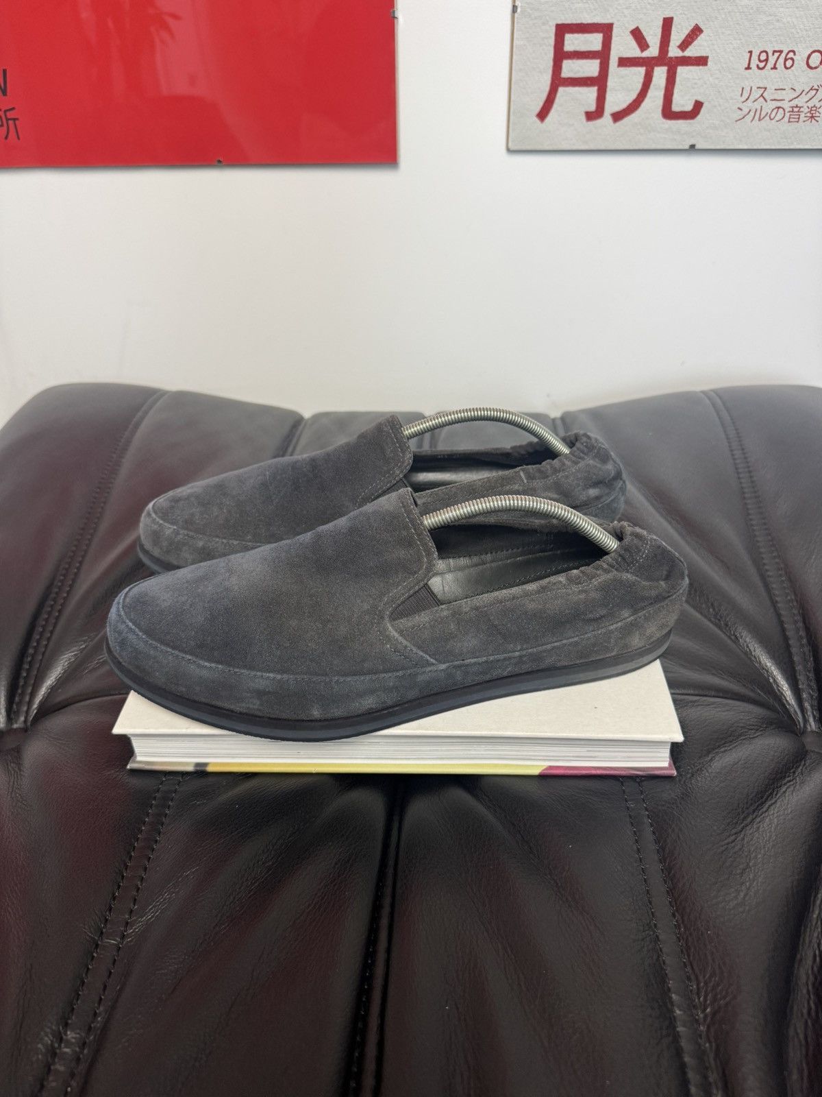 Prada Prada Slip Ons Designer Loafers Suede Gray Rare Vintage Size US 7.5 / EU 40-41 - 1 Thumbnail