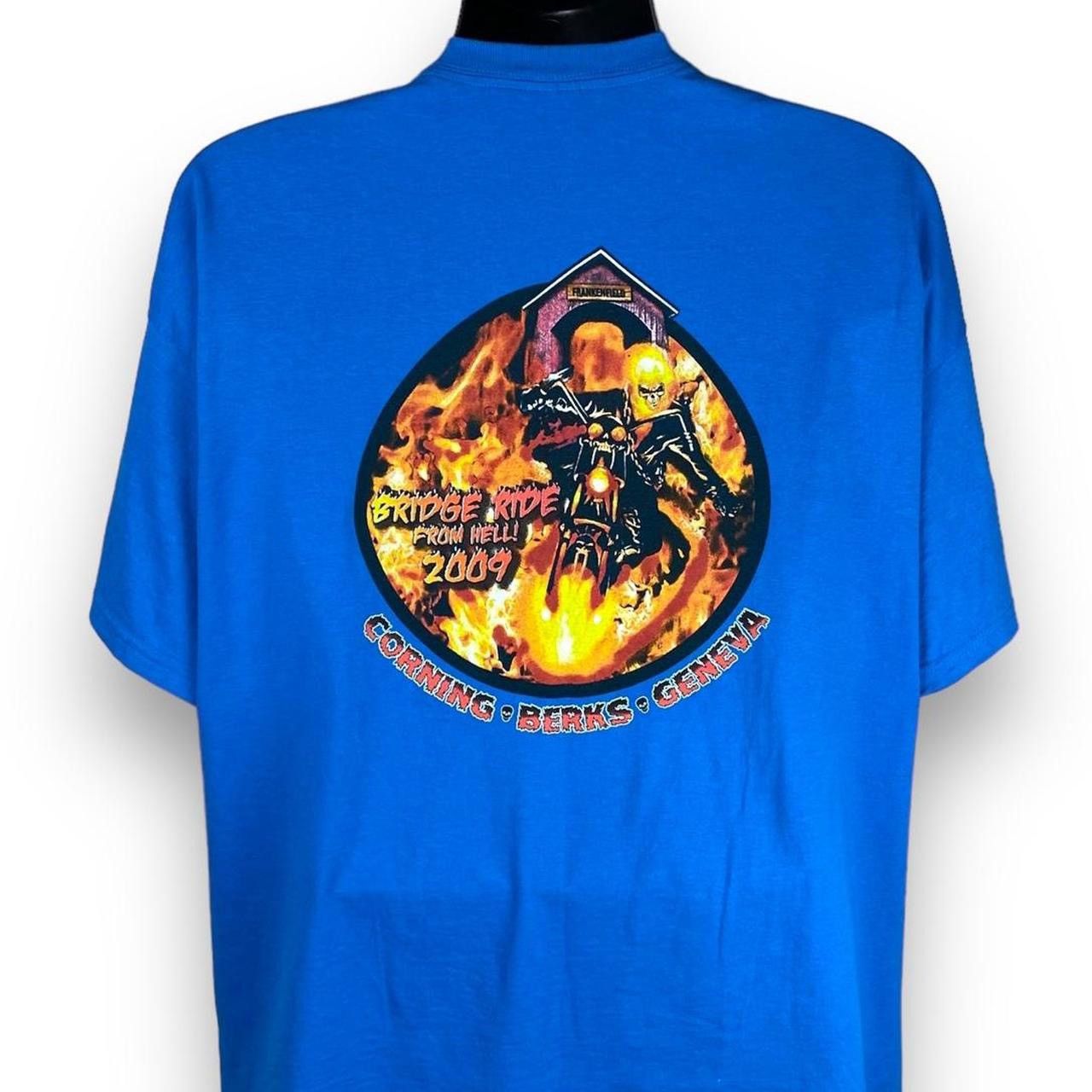 Gildan Gildan Berks Hog Bridge Ride from Hell Biker Tee Tshirt Size US XXL / EU 58 / 5 - 1 Thumbnail