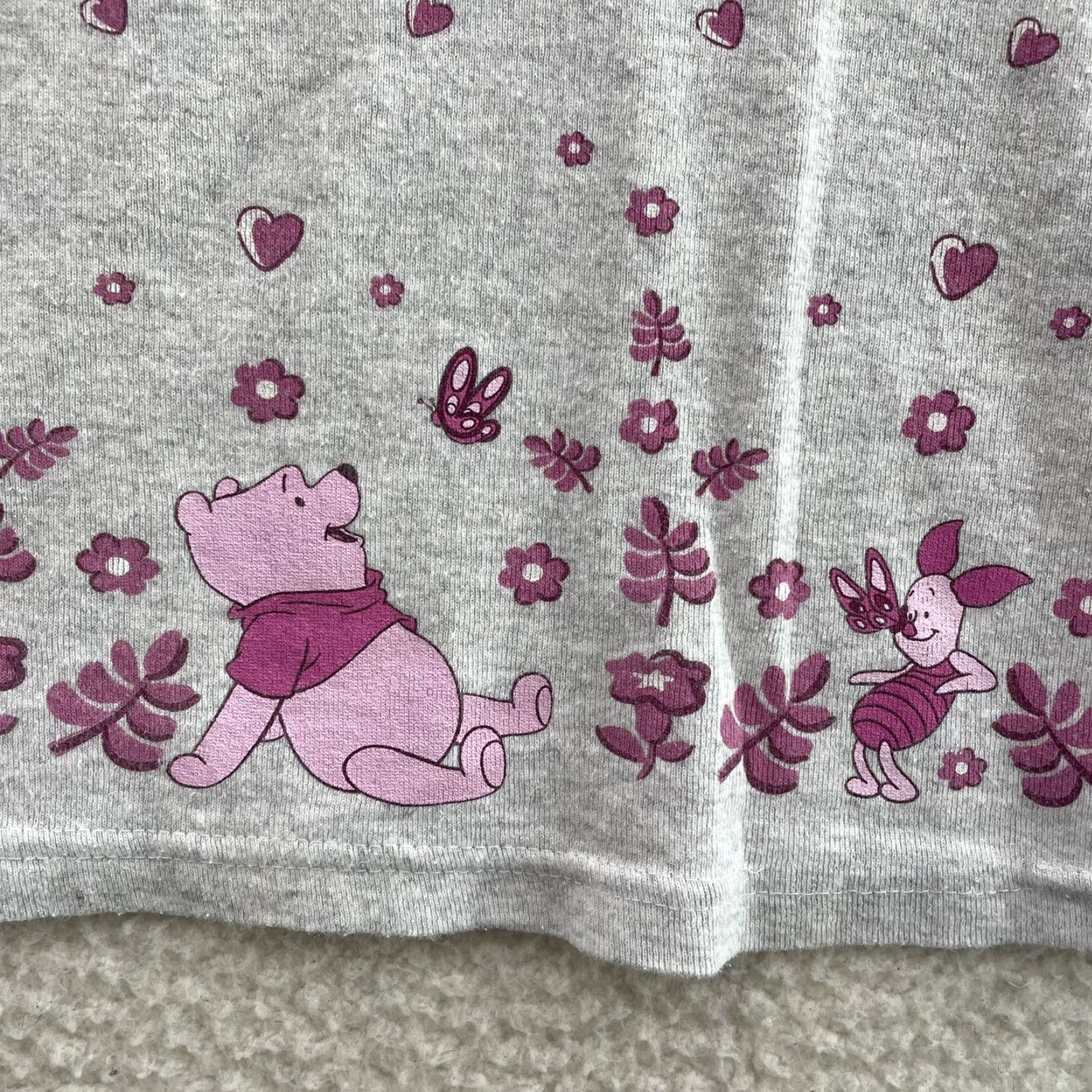 Disney VINTAGE Disney Winnie the Pooh Top Shirt Womens XL V-Neck 3/4 Sleeve Gray T-Shirt Size XL / US 12-14 / IT 48-50 - 3 Thumbnail